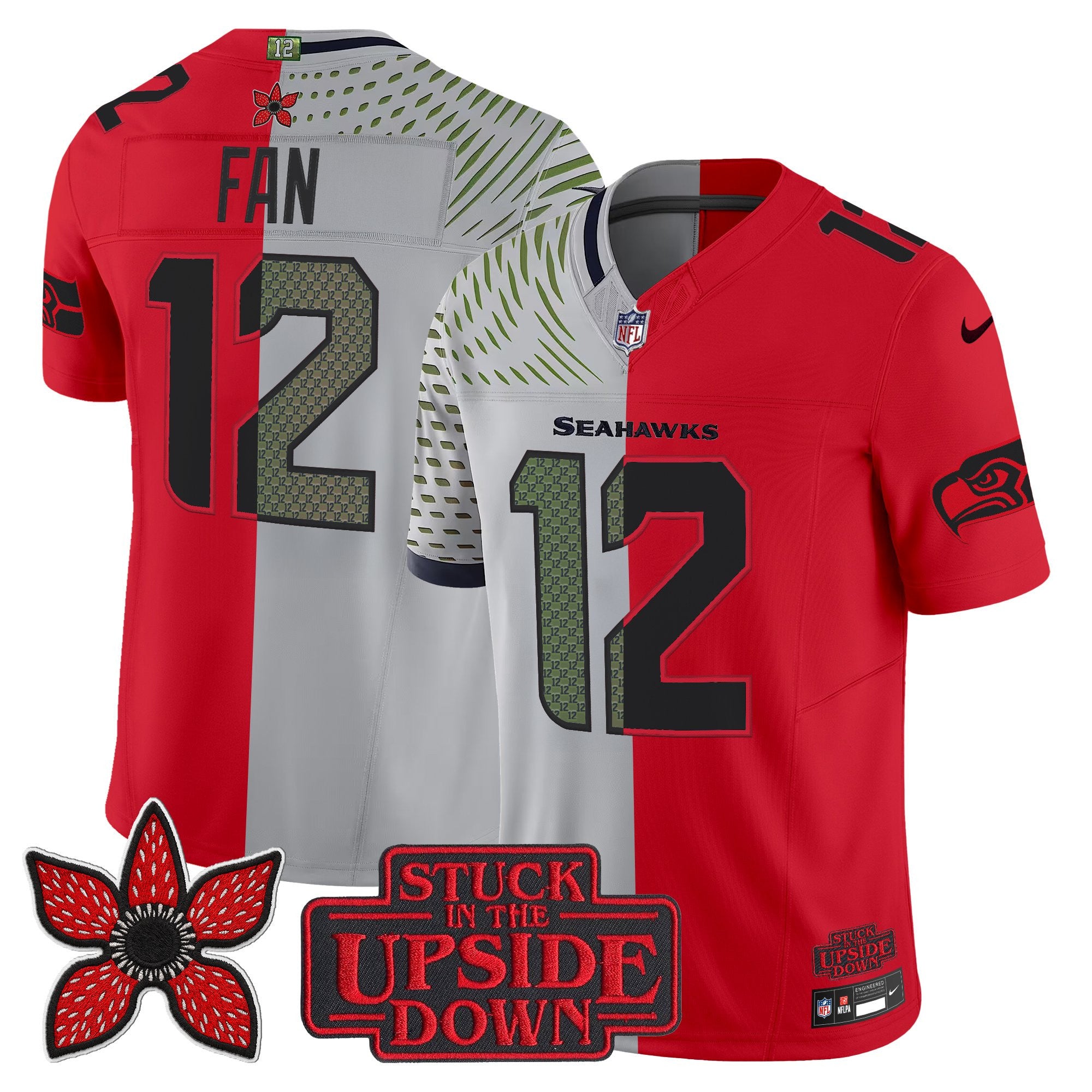 Men's Seattle Seahawks 'Upside Down Edition' Vapor Limited Jersey - All Stitched