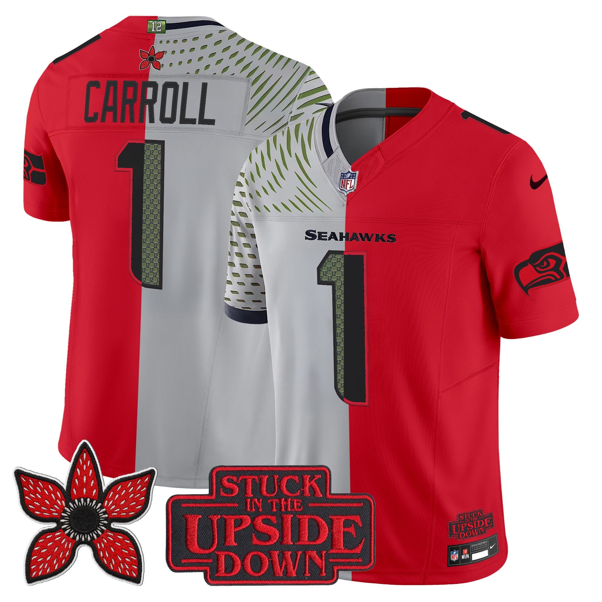 Men's Seattle Seahawks 'Upside Down Edition' Vapor Limited Jersey - All Stitched