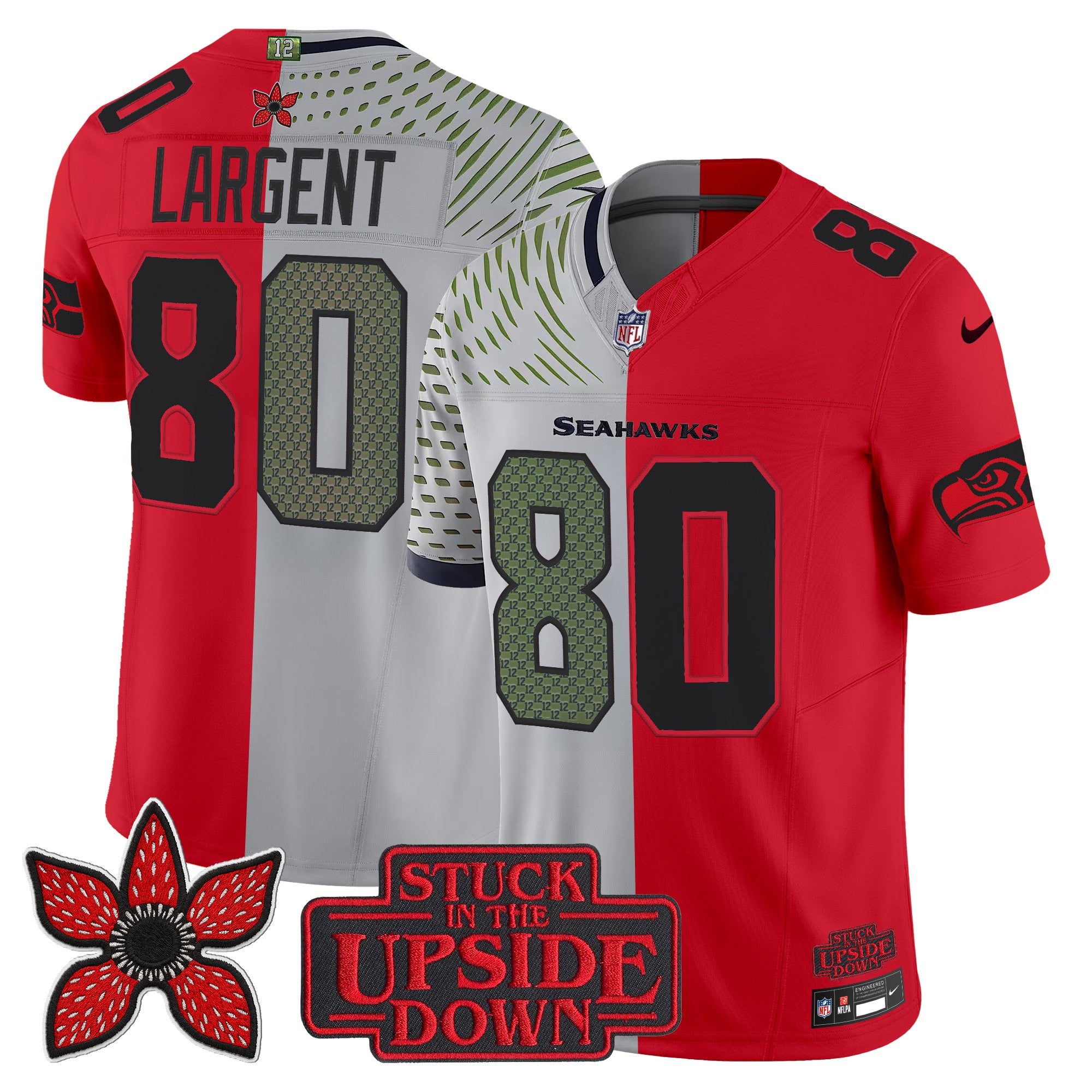 Men's Seattle Seahawks 'Upside Down Edition' Vapor Limited Jersey - All Stitched