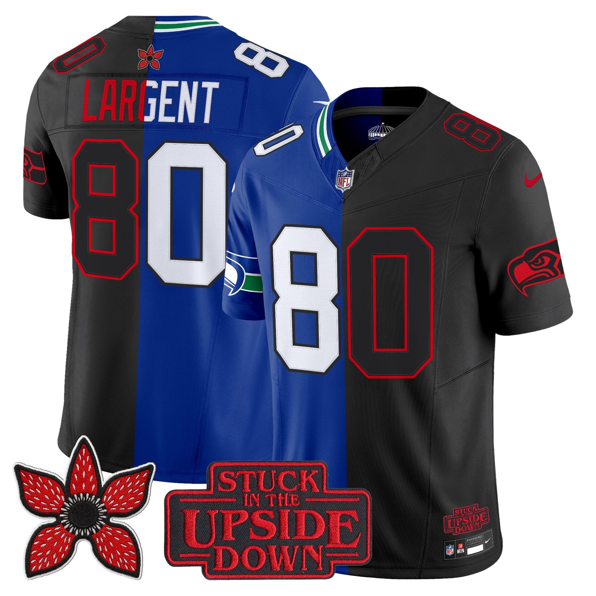 Men's Seattle Seahawks 'Upside Down Edition' Vapor Limited Jersey - All Stitched