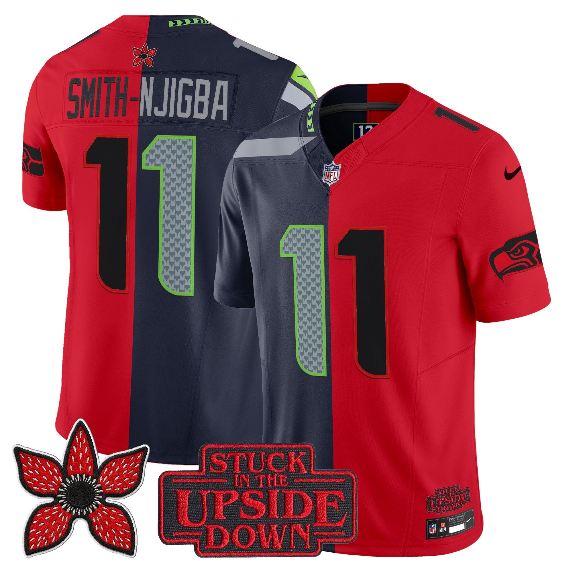 Men's Seattle Seahawks 'Upside Down Edition' Vapor Limited Jersey - All Stitched