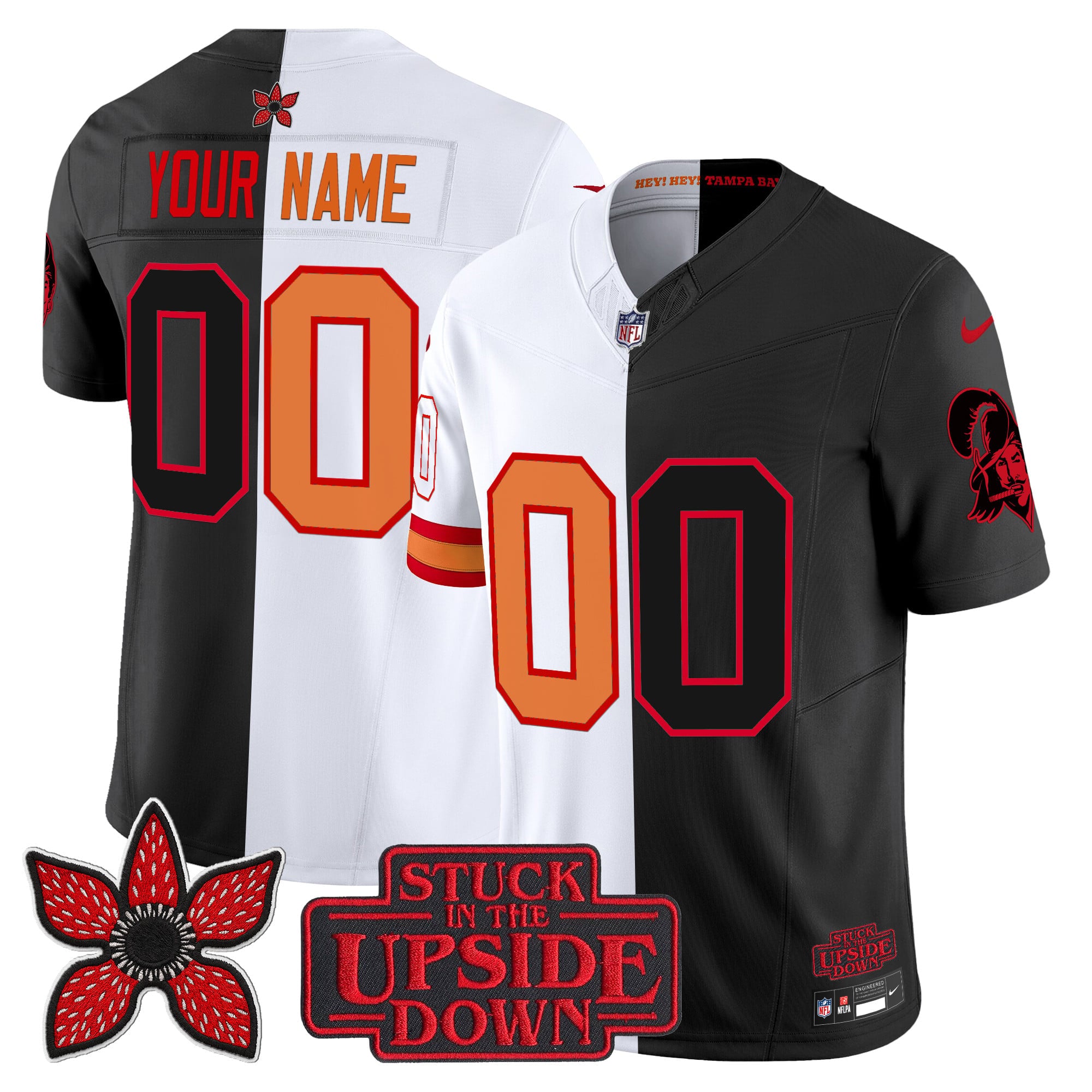 Tampa Bay Buccaneers 'Upside Down Edition' Vapor Limited Custom Jersey - All Stitched