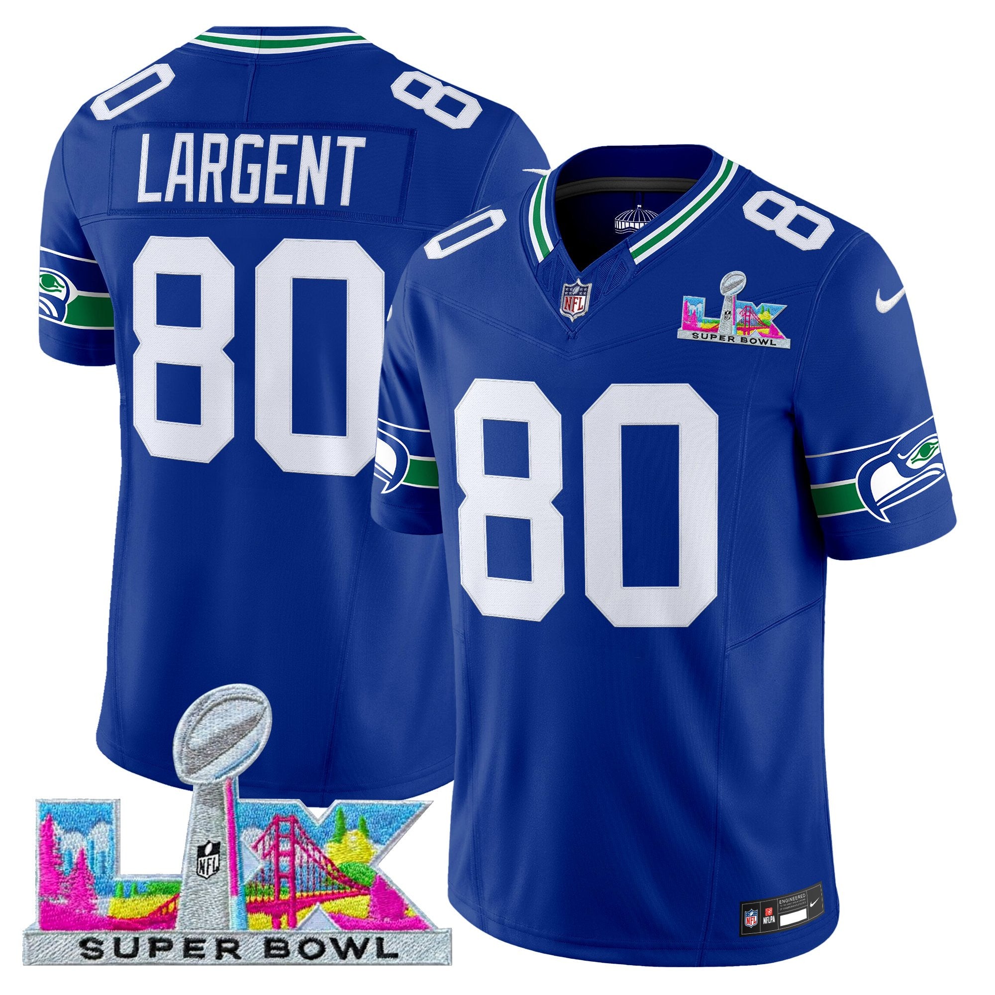Men's Seattle Seahawks Super Bowl LX Vapor Limited Jersey - All Stitched