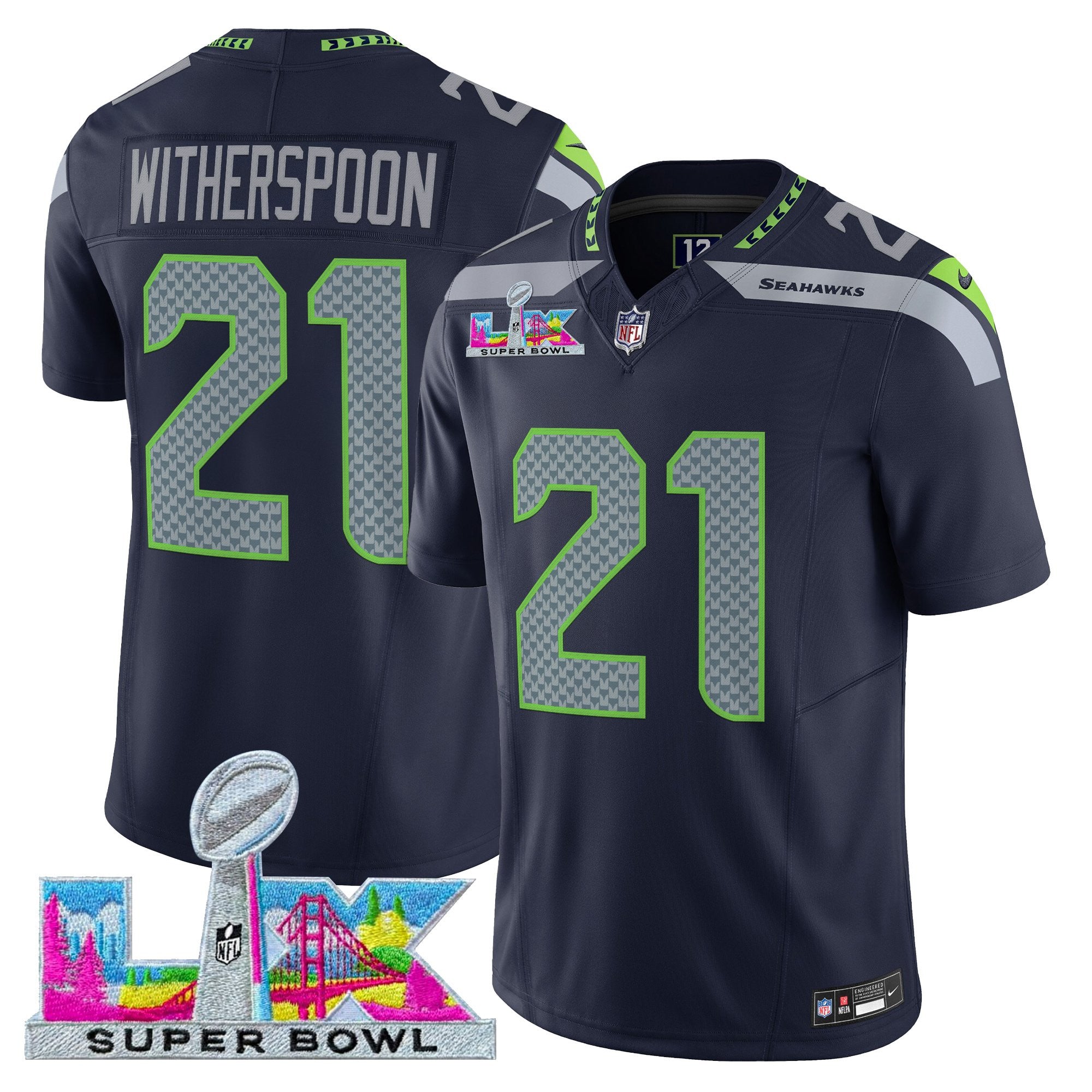 Men's Seattle Seahawks Super Bowl LX Vapor Limited Jersey - All Stitched