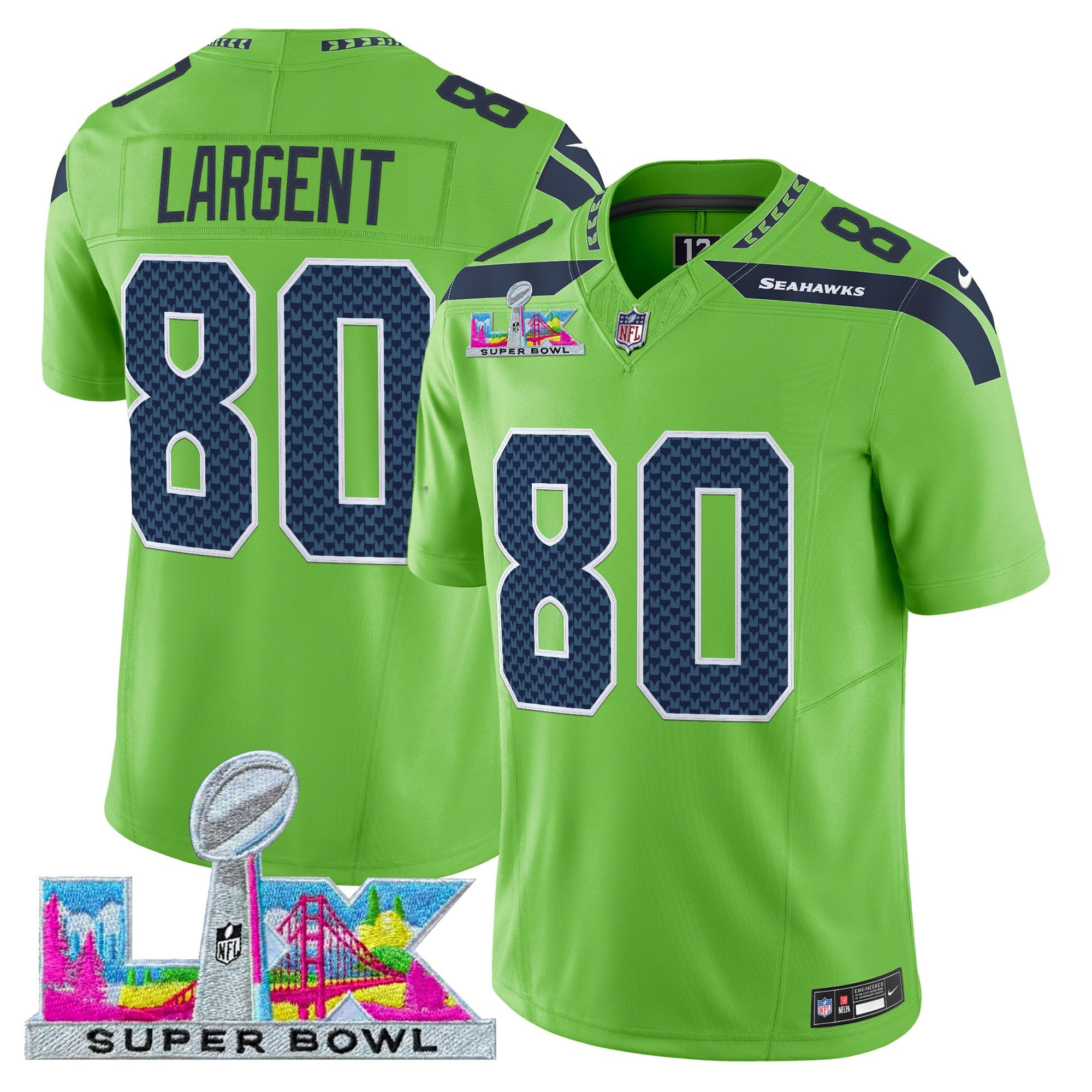Men's Seattle Seahawks Super Bowl LX Vapor Limited Jersey - All Stitched