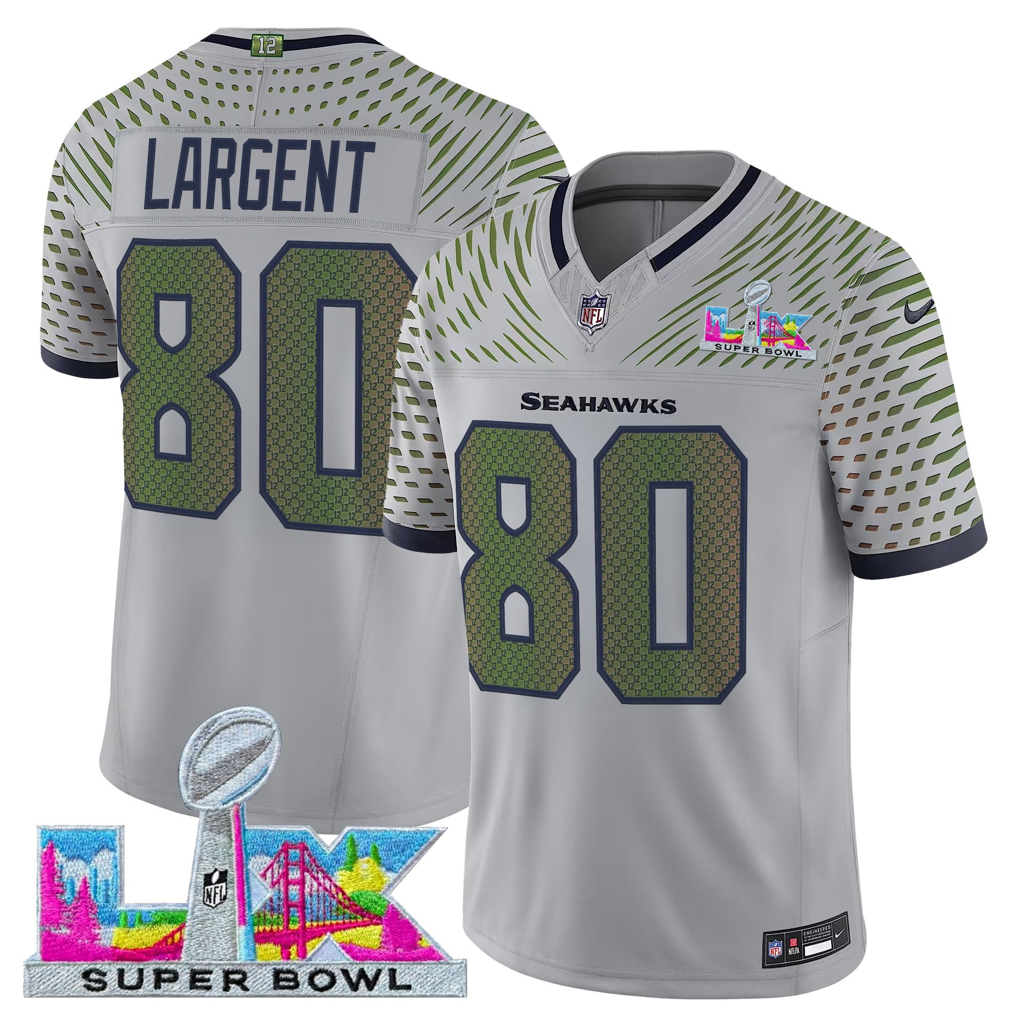 Men's Seattle Seahawks Super Bowl LX Vapor Limited Jersey - All Stitched
