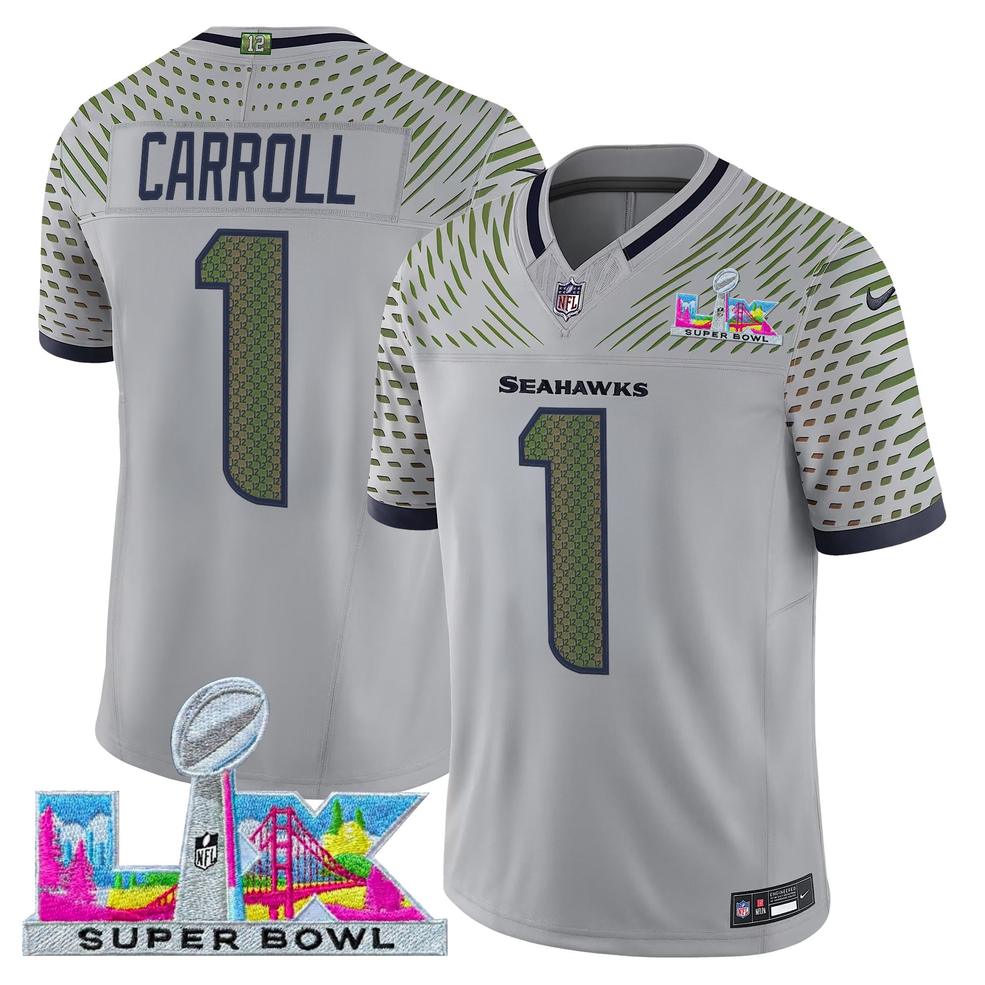 Men's Seattle Seahawks Super Bowl LX Vapor Limited Jersey - All Stitched