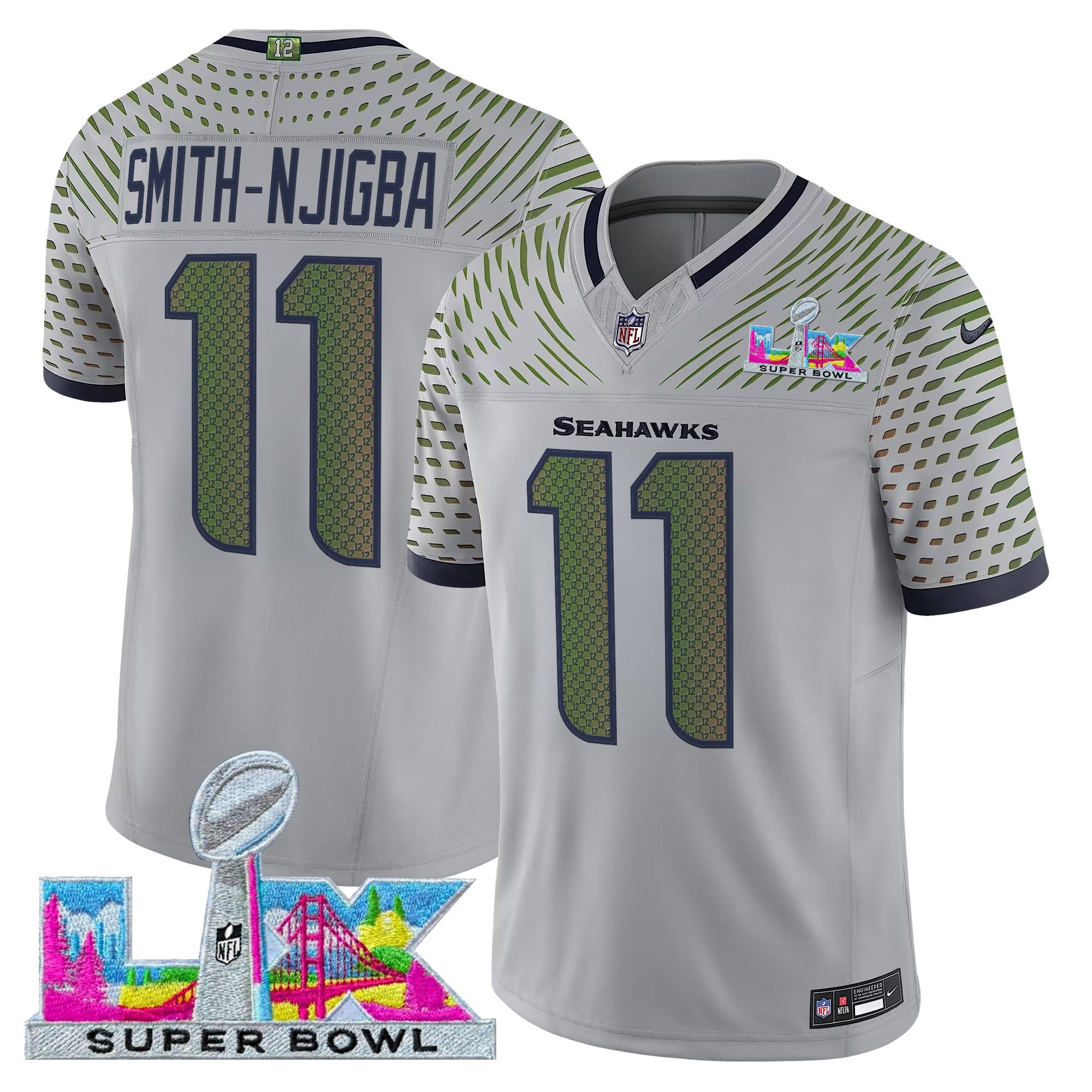 Men's Seattle Seahawks Super Bowl LX Vapor Limited Jersey - All Stitched