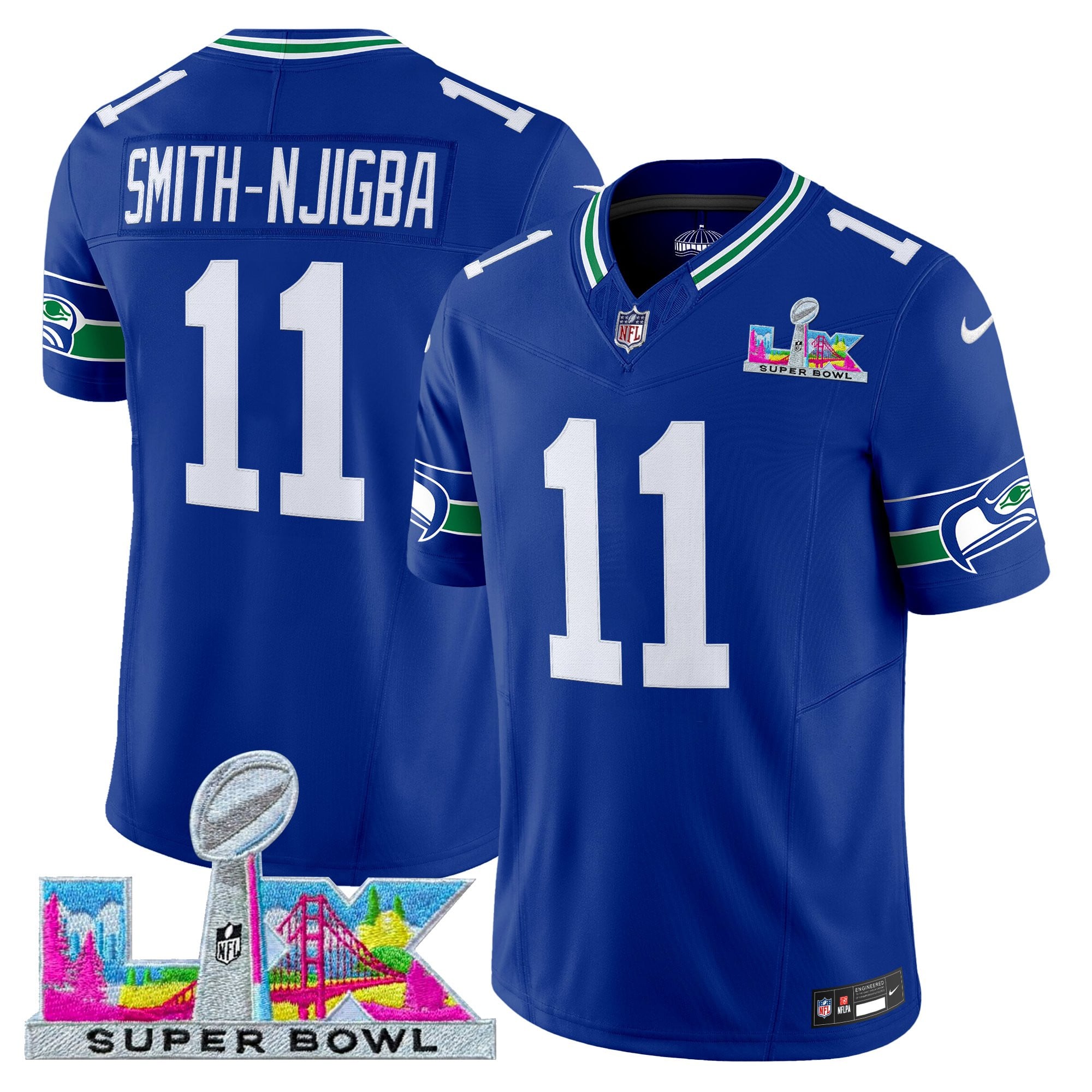 Men's Seattle Seahawks Super Bowl LX Vapor Limited Jersey - All Stitched