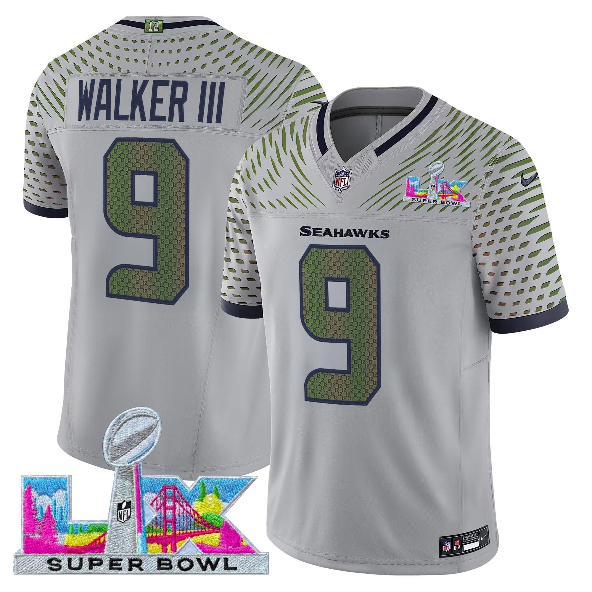 Men's Seattle Seahawks Super Bowl LX Vapor Limited Jersey - All Stitched