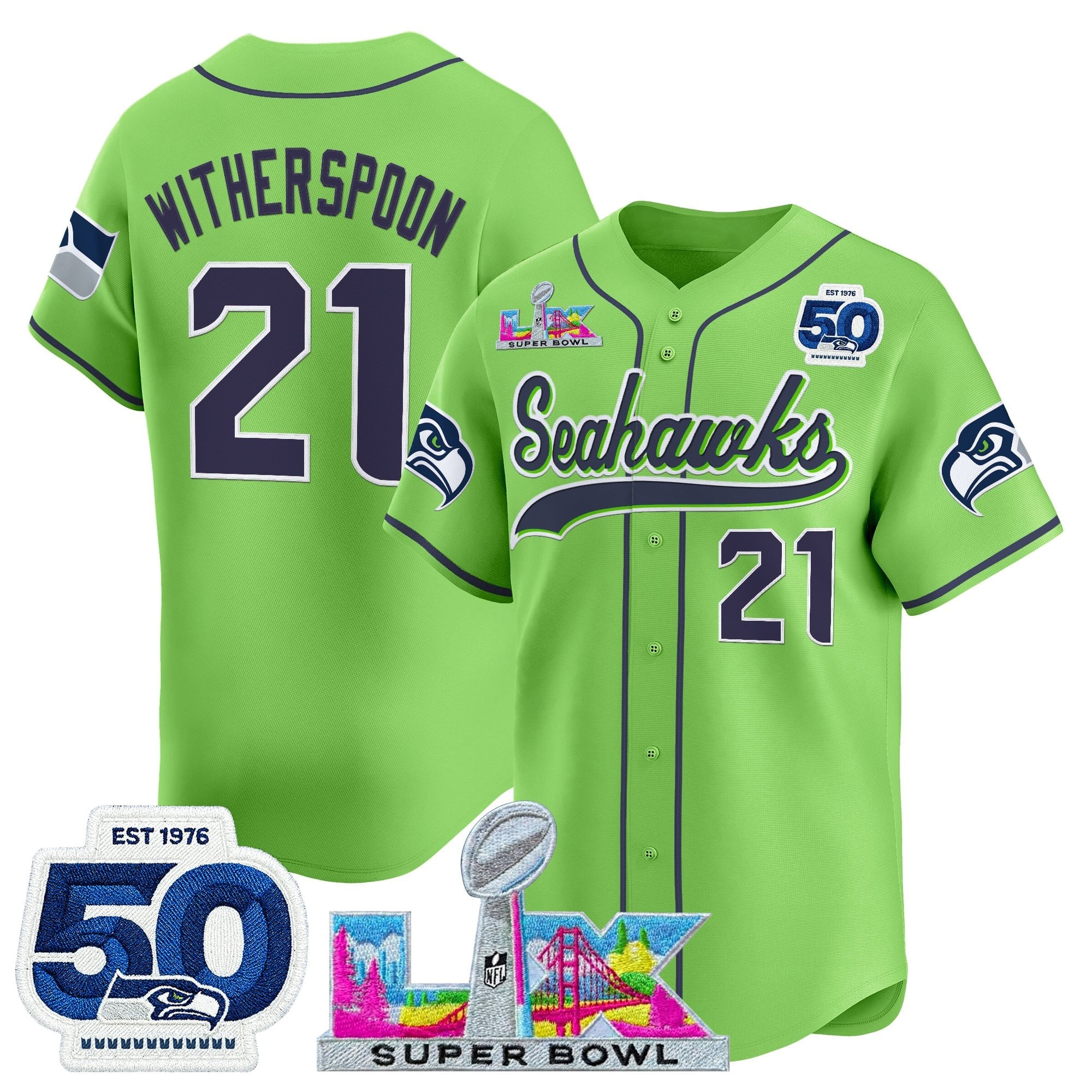 Men's Seattle Seahawks Super Bowl LX Vapor Baseball Jersey - All Stitched