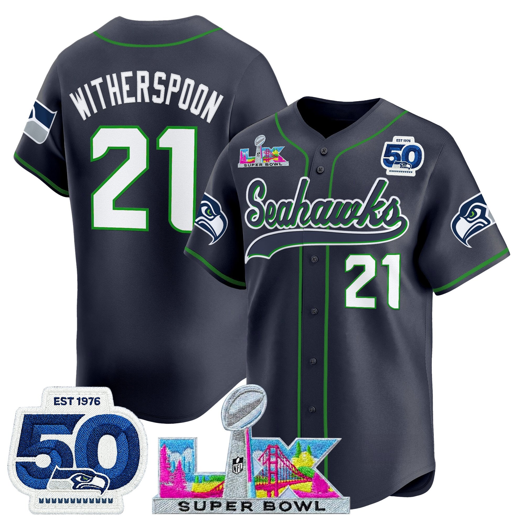 Men's Seattle Seahawks Super Bowl LX Vapor Baseball Jersey - All Stitched