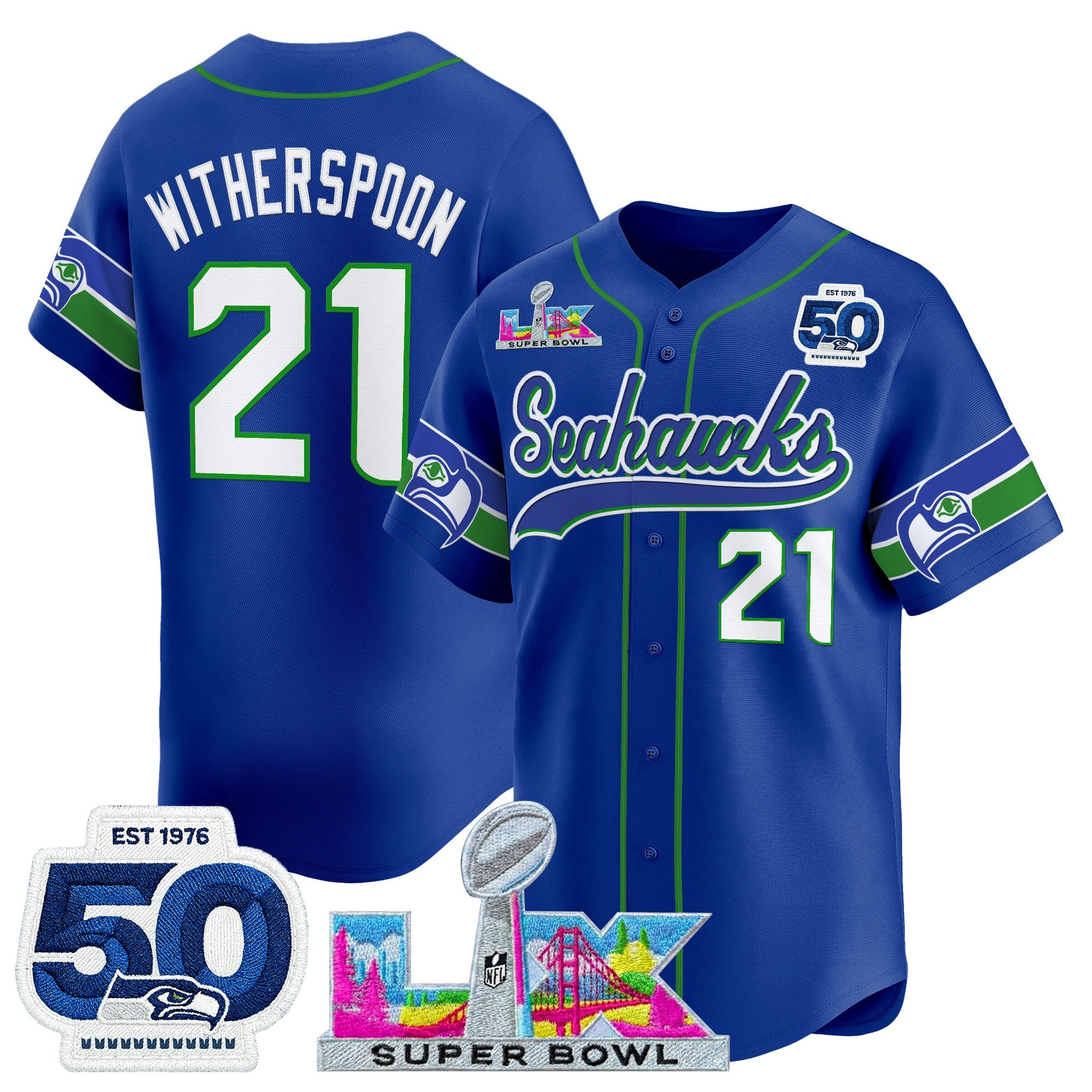 Men's Seattle Seahawks Super Bowl LX Vapor Baseball Jersey - All Stitched