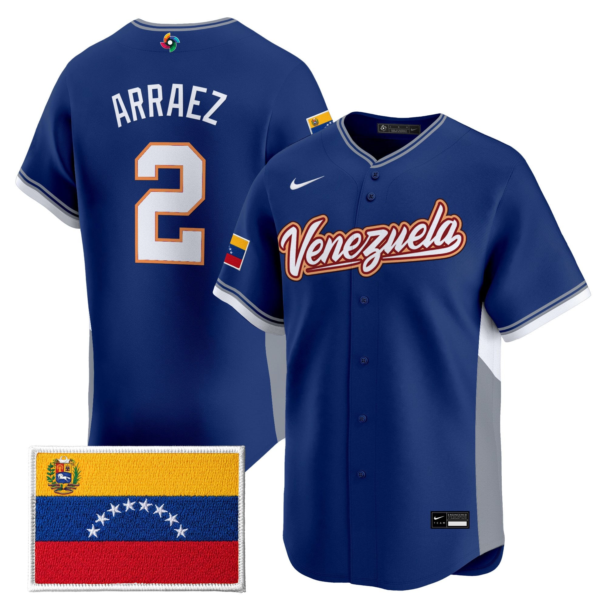 Men's Team Venezuela World Baseball Classic Vapor Premier Jersey - All Stitched