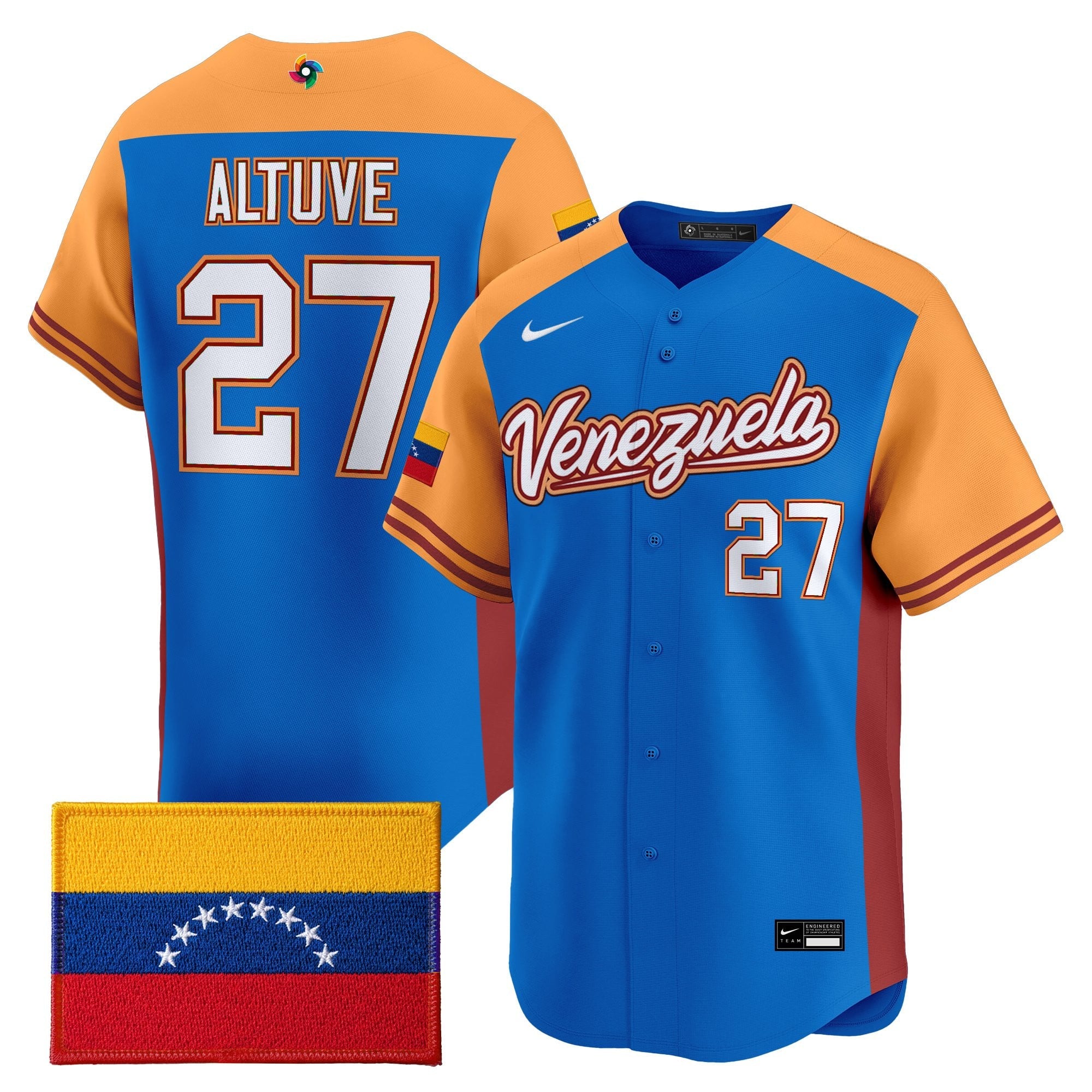Men's Team Venezuela World Baseball Classic Vapor Premier Jersey - All Stitched