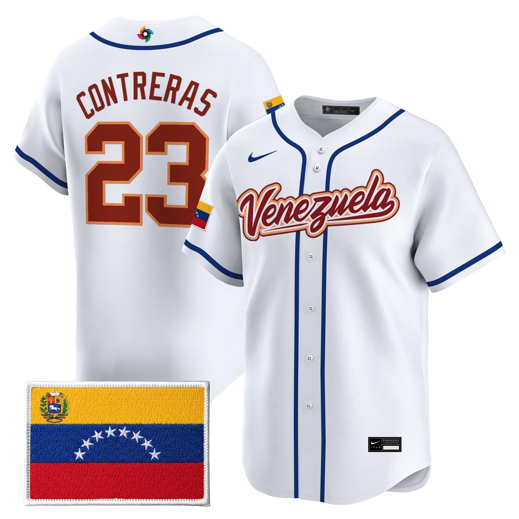 Men's Team Venezuela World Baseball Classic Vapor Premier Jersey - All Stitched