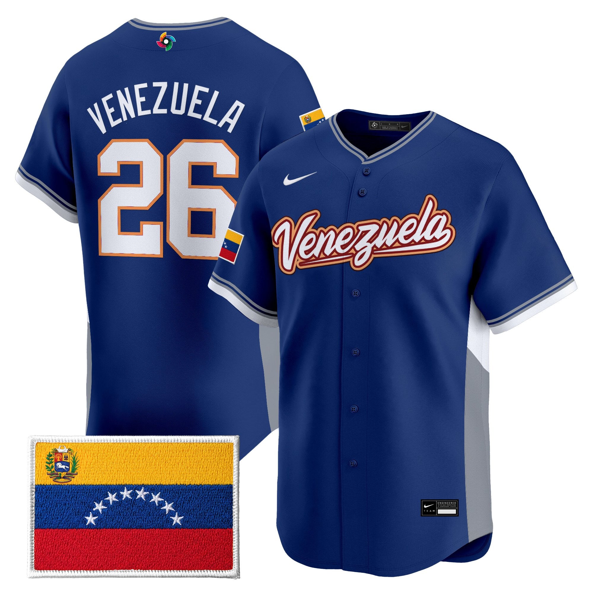 Men's Team Venezuela World Baseball Classic Vapor Premier Jersey - All Stitched