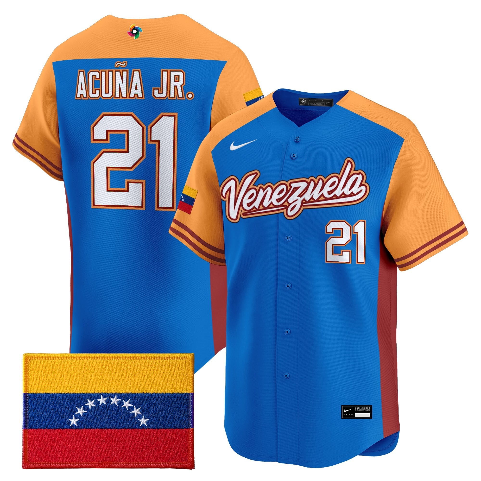 Men's Team Venezuela World Baseball Classic Vapor Premier Jersey - All Stitched