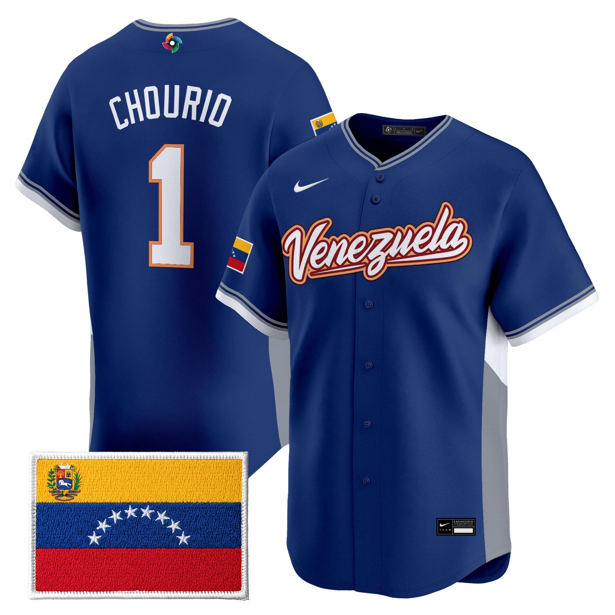 Men's Team Venezuela World Baseball Classic Vapor Premier Jersey - All Stitched