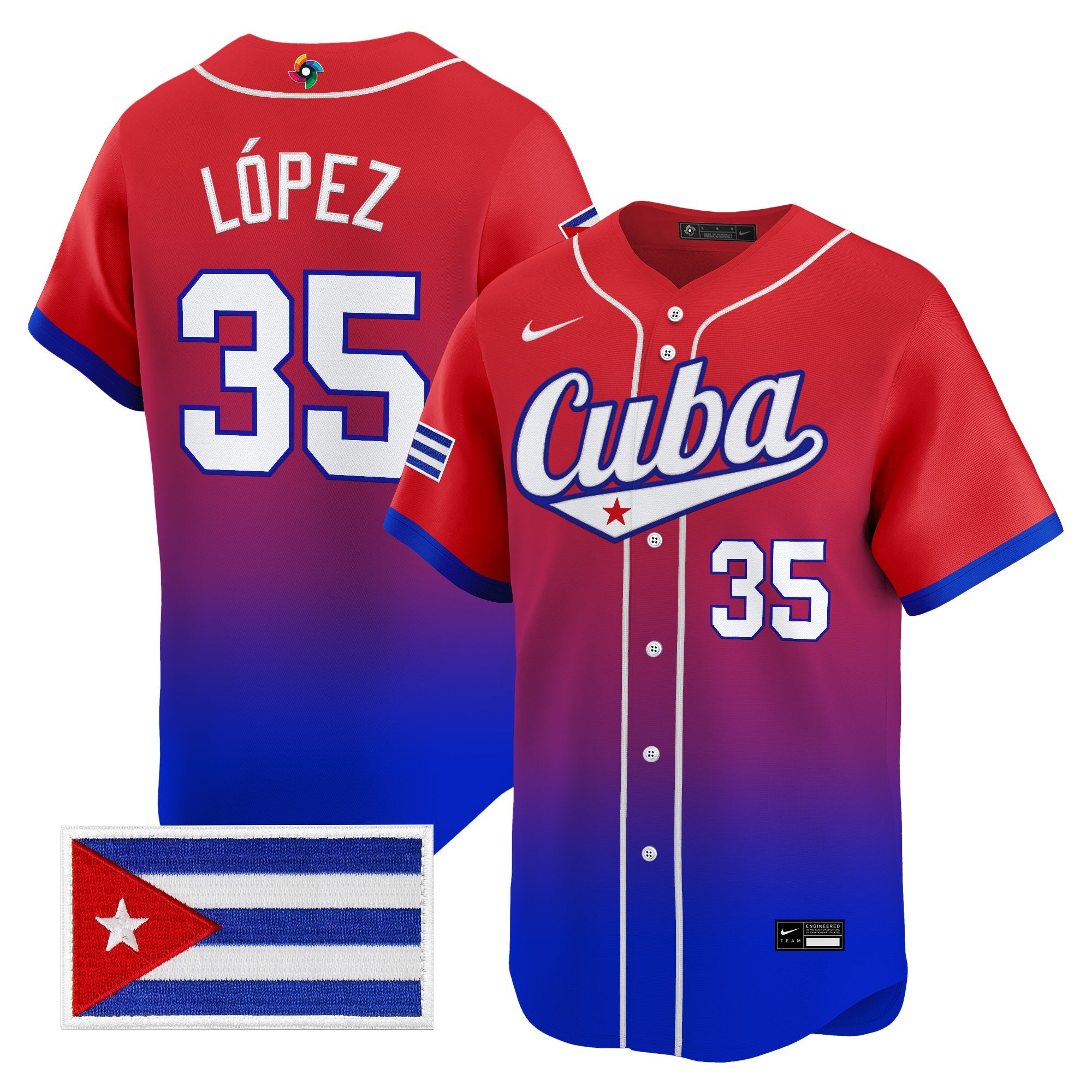 Men's Team Cuba World Baseball Classic Vapor Premier Jersey - All Stitched