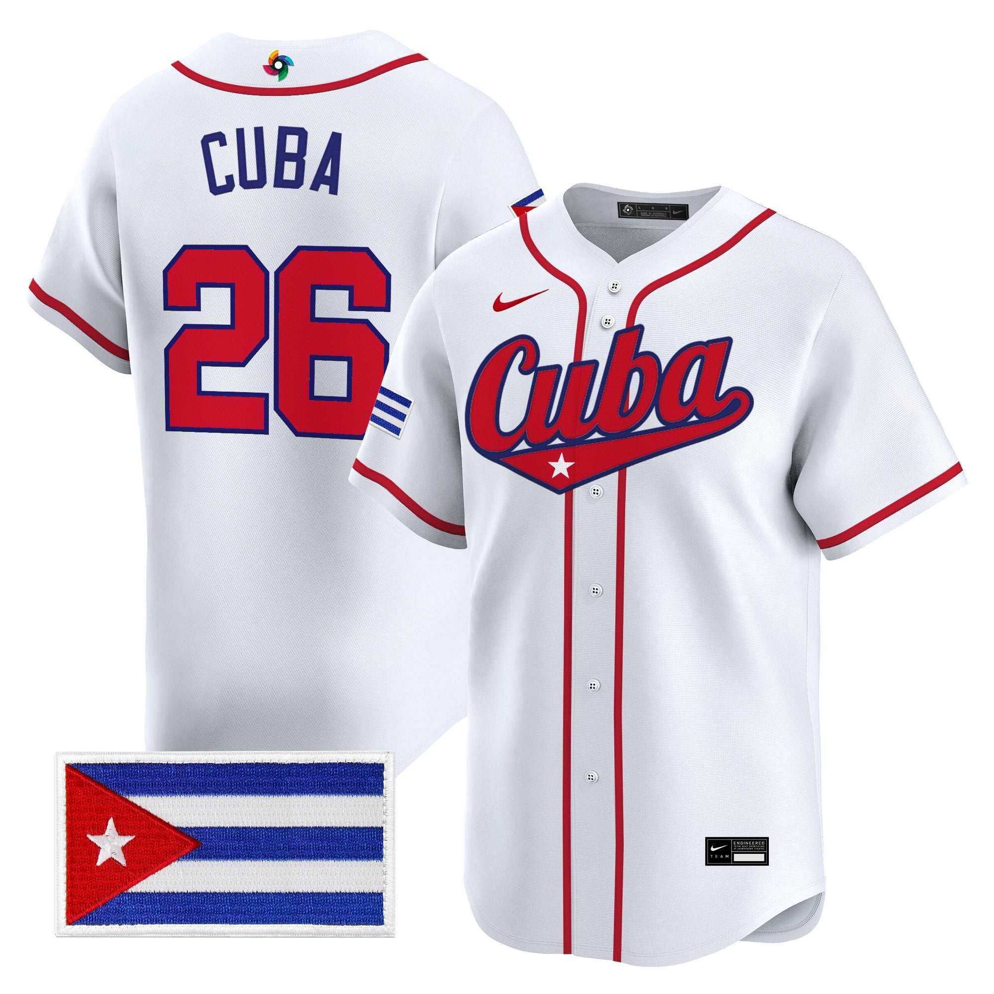 Men's Team Cuba World Baseball Classic Vapor Premier Jersey - All Stitched