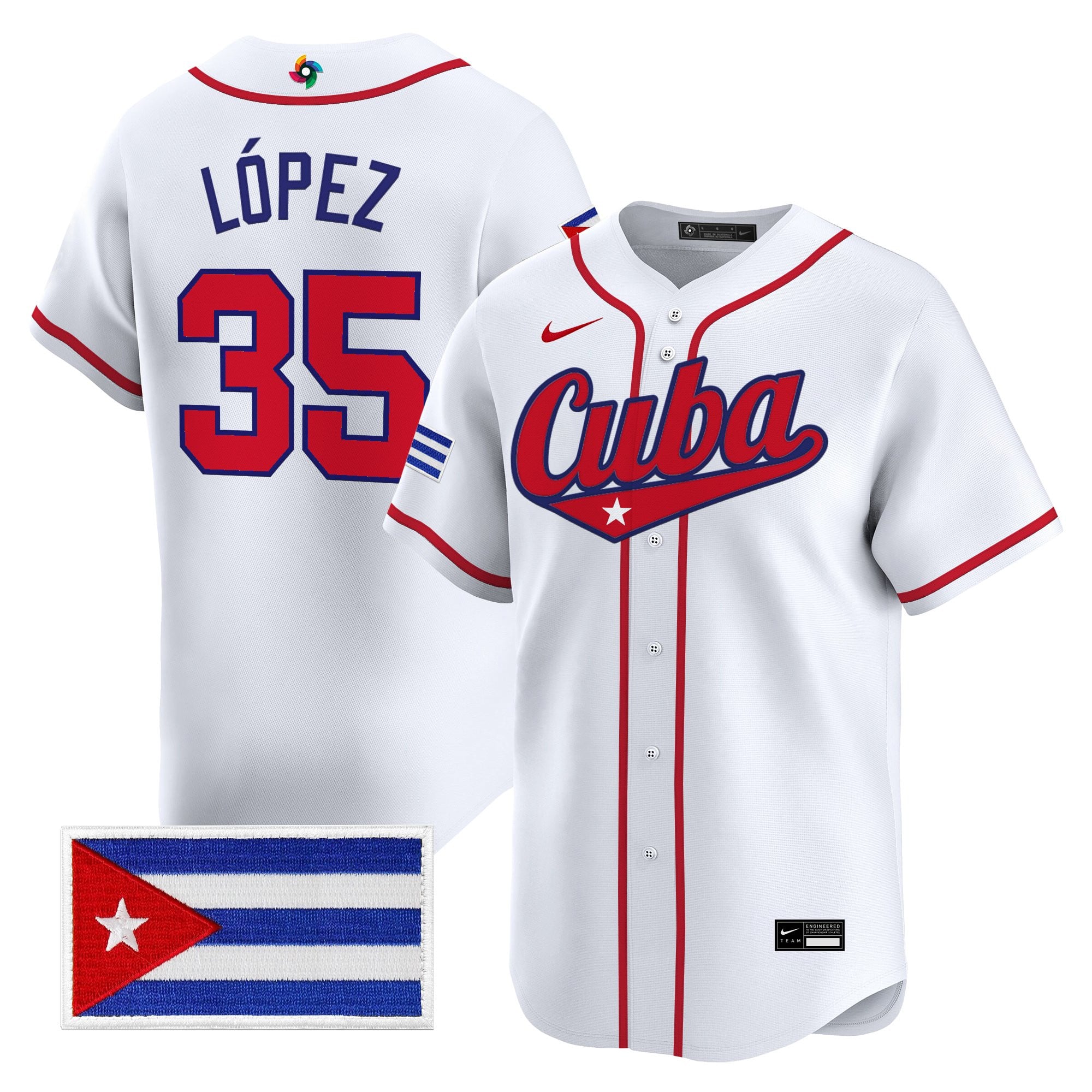 Men's Team Cuba World Baseball Classic Vapor Premier Jersey - All Stitched
