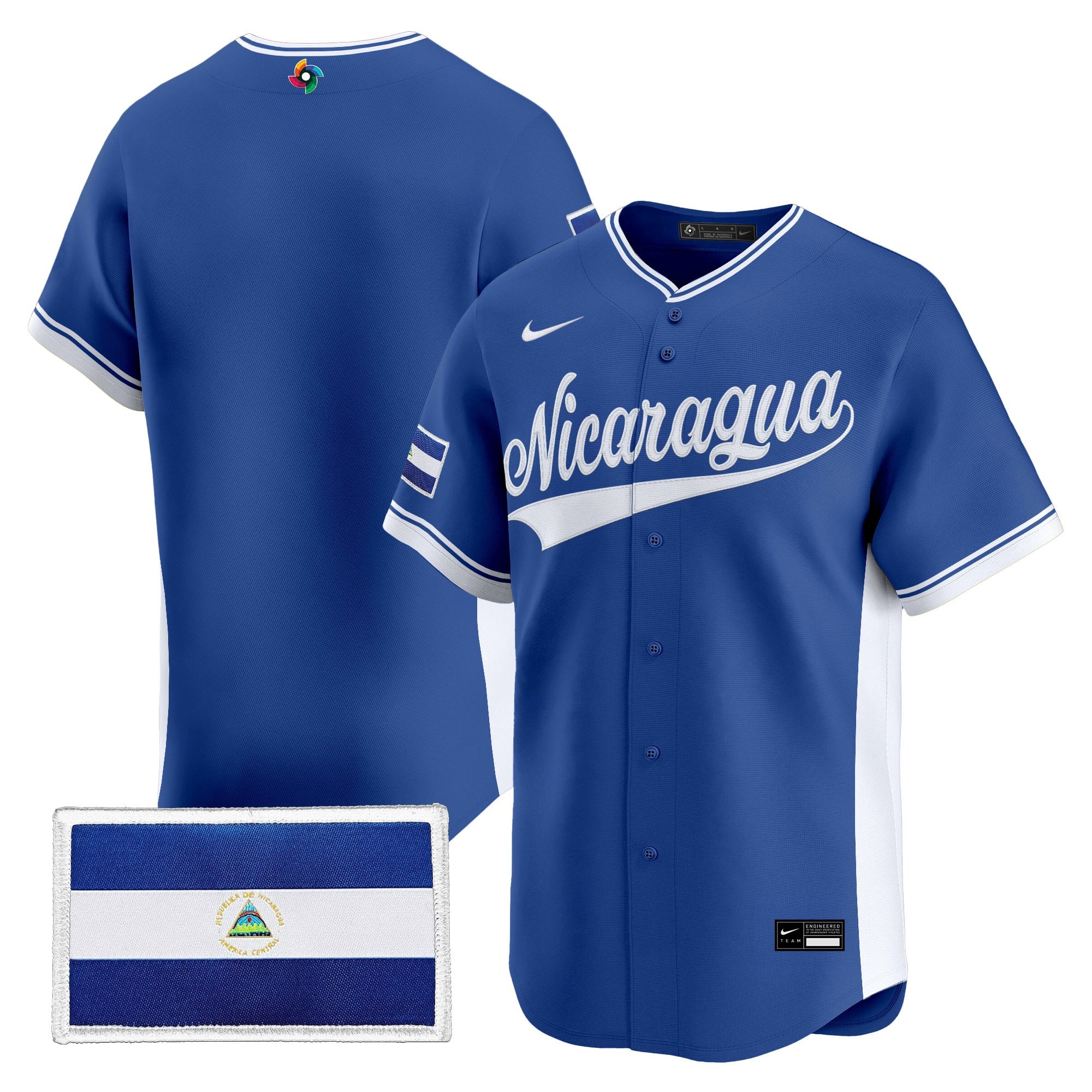 Men's Team Nicaragua 2026 World Baseball Classic Vapor Premier Jersey - All Stitched