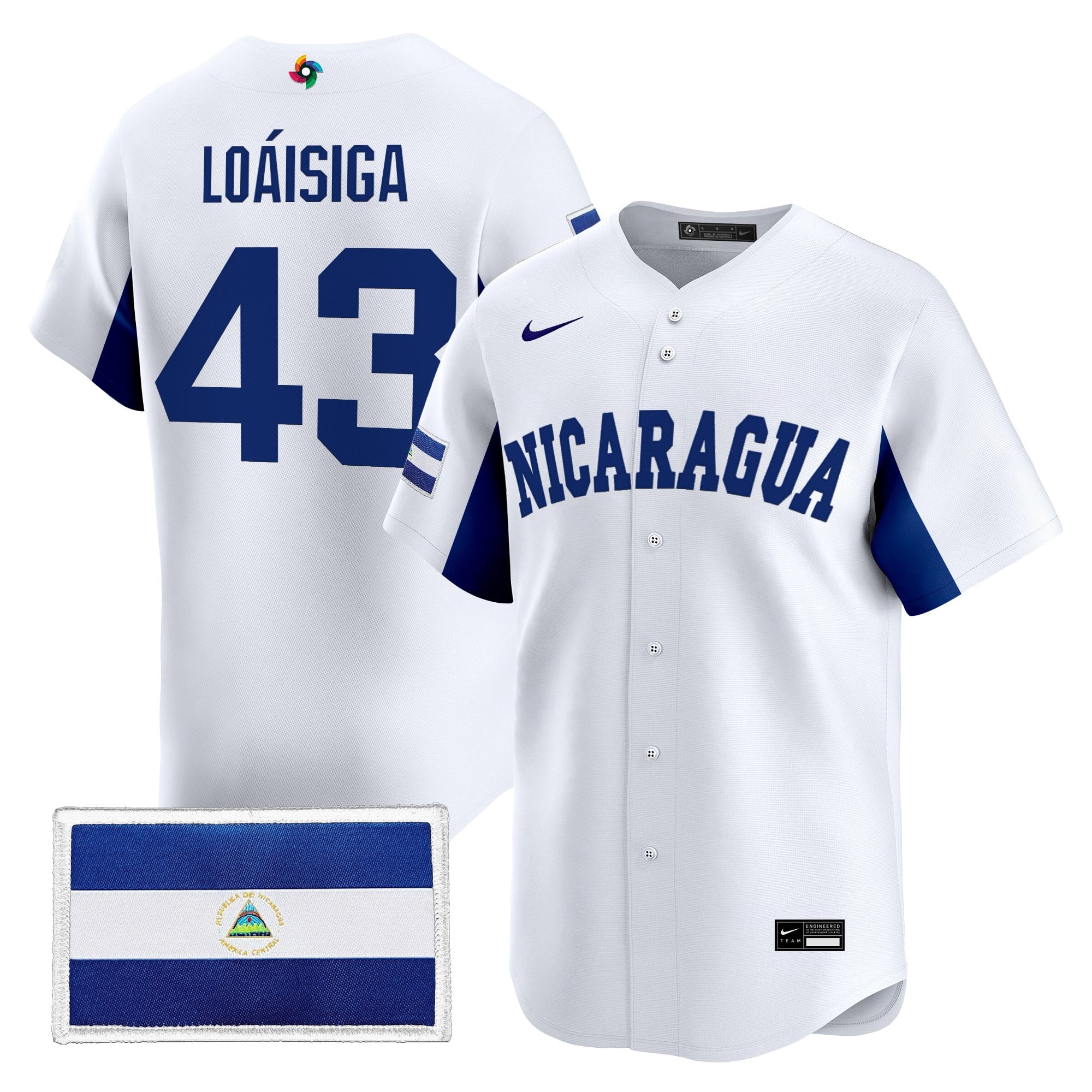 Men's Team Nicaragua 2026 World Baseball Classic Vapor Premier Jersey - All Stitched