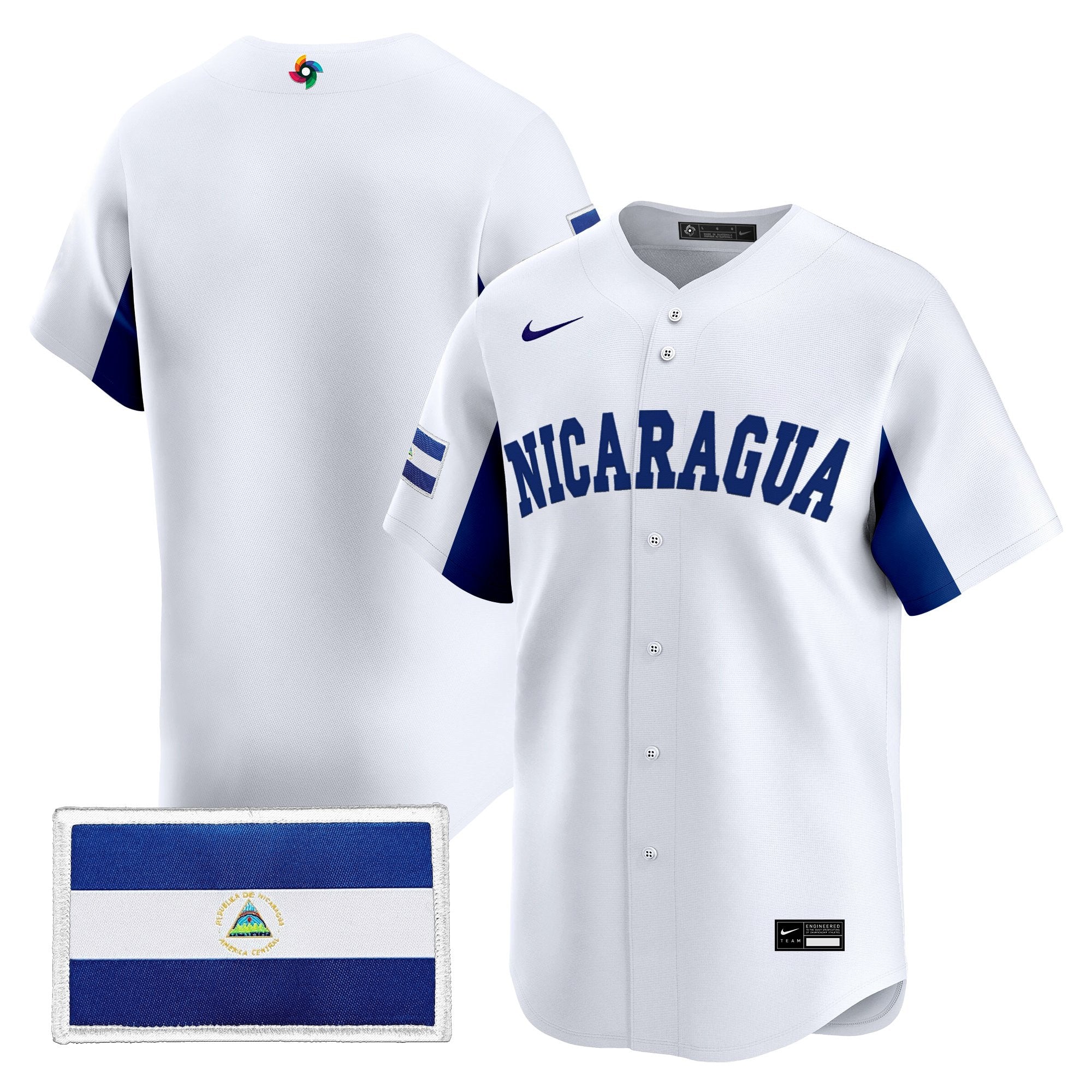 Men's Team Nicaragua 2026 World Baseball Classic Vapor Premier Jersey - All Stitched