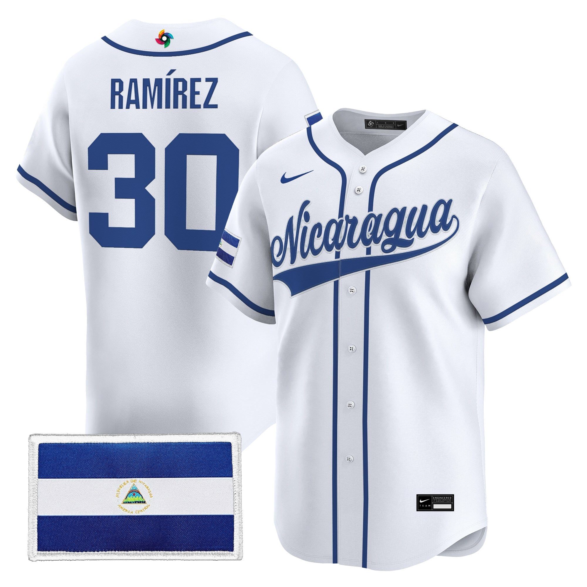 Men's Team Nicaragua 2026 World Baseball Classic Vapor Premier Jersey - All Stitched