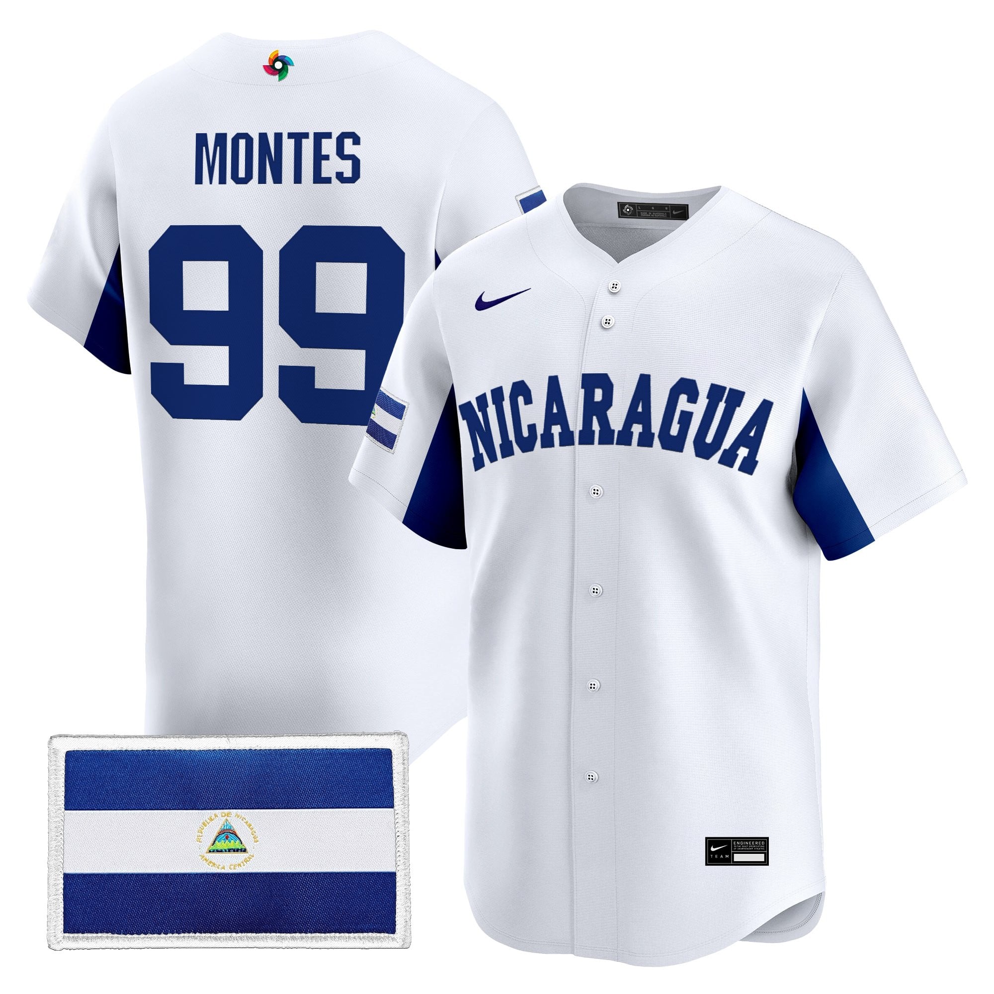 Men's Team Nicaragua 2026 World Baseball Classic Vapor Premier Jersey - All Stitched