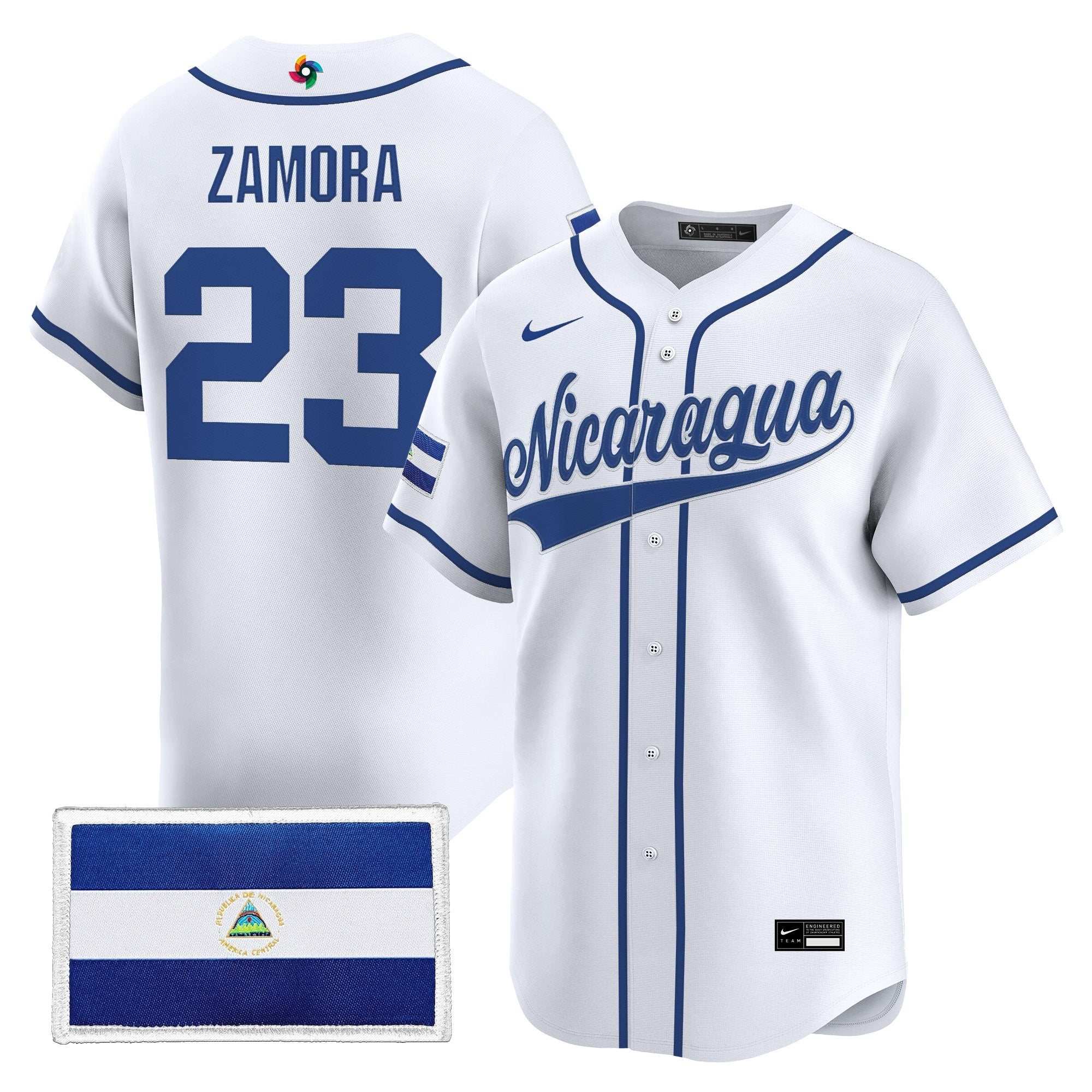 Men's Team Nicaragua 2026 World Baseball Classic Vapor Premier Jersey - All Stitched