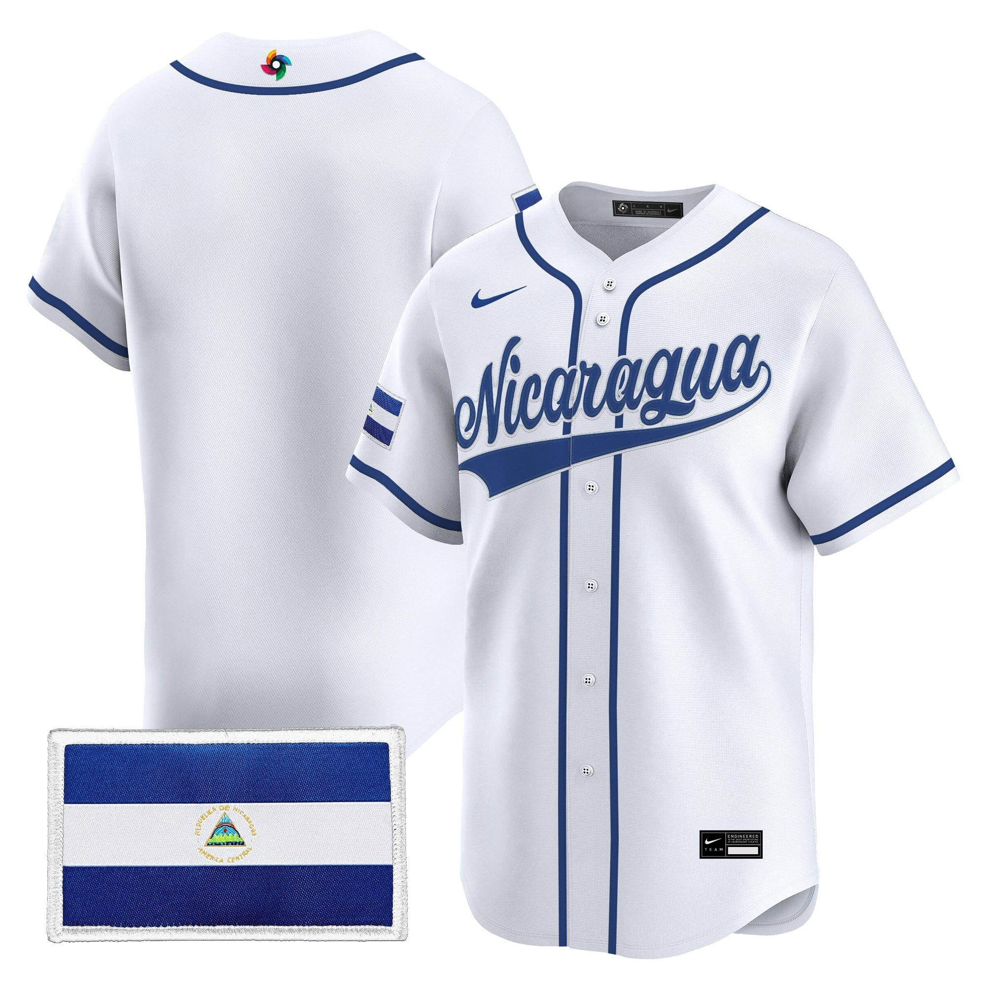 Men's Team Nicaragua 2026 World Baseball Classic Vapor Premier Jersey - All Stitched