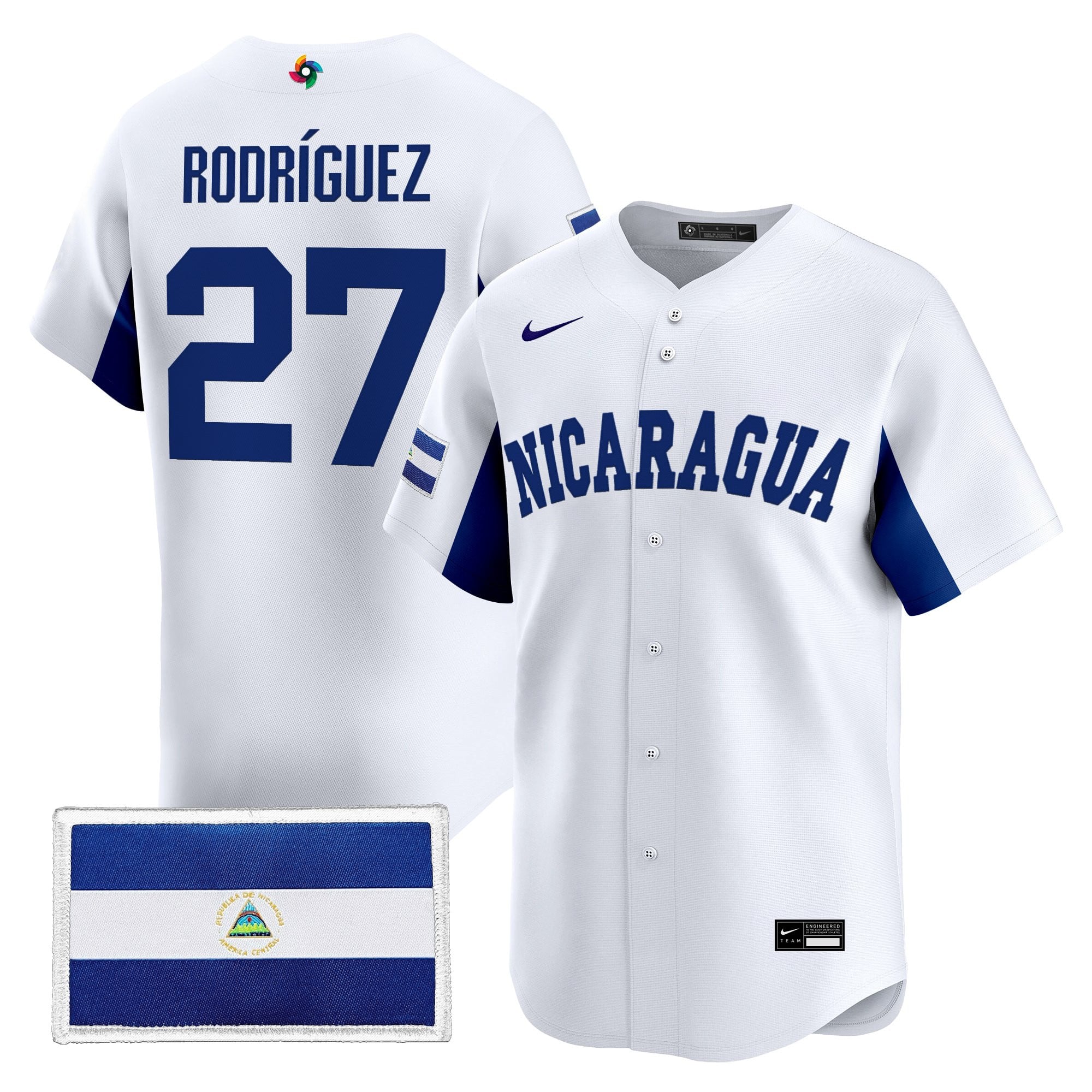 Men's Team Nicaragua 2026 World Baseball Classic Vapor Premier Jersey - All Stitched