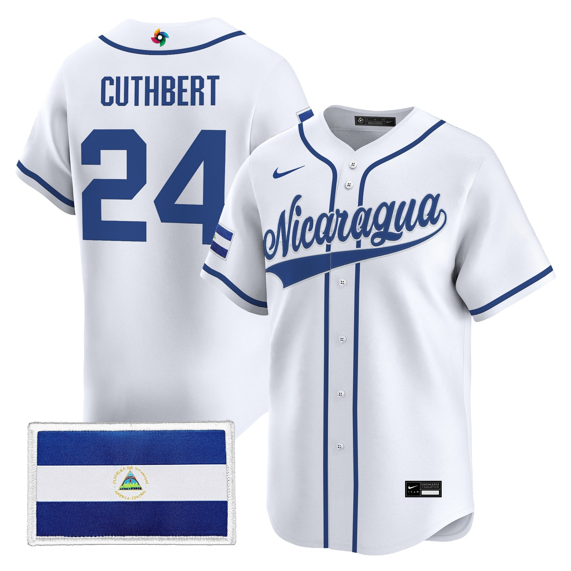 Men's Team Nicaragua 2026 World Baseball Classic Vapor Premier Jersey - All Stitched