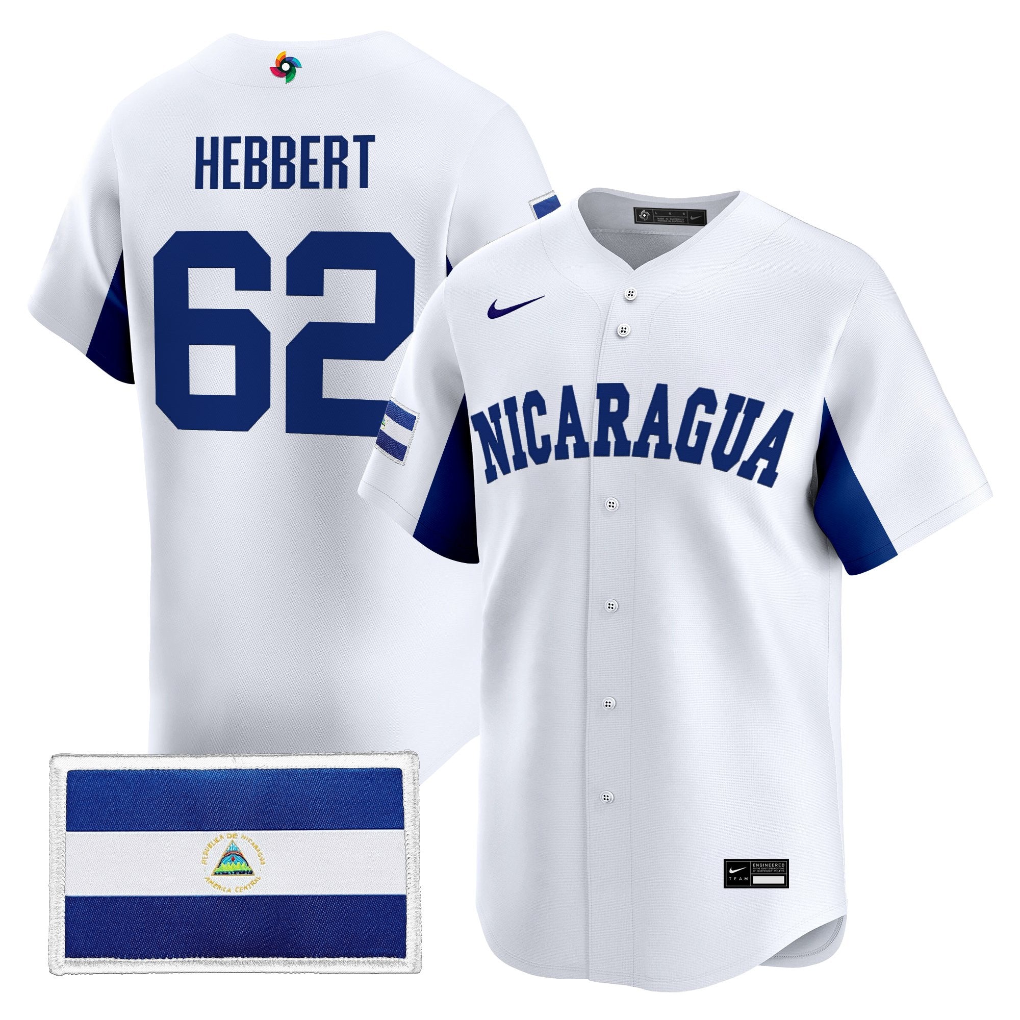 Men's Team Nicaragua 2026 World Baseball Classic Vapor Premier Jersey - All Stitched