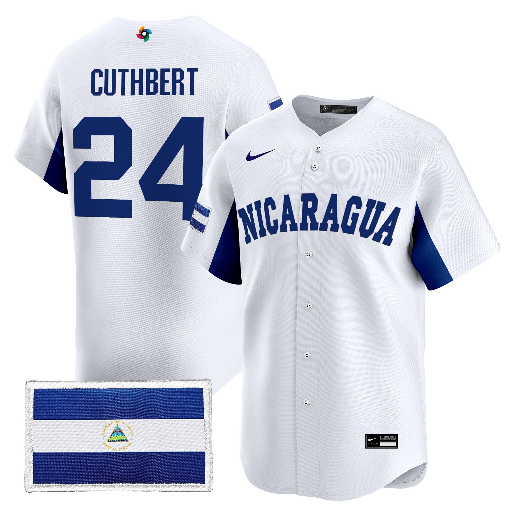 Men's Team Nicaragua 2026 World Baseball Classic Vapor Premier Jersey - All Stitched