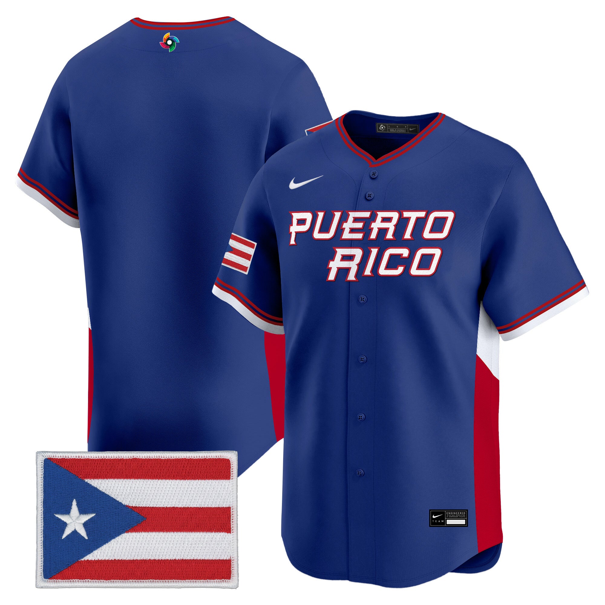 Men's Team Puerto Rico World Baseball Classic Vapor Premier Jersey - All Stitched
