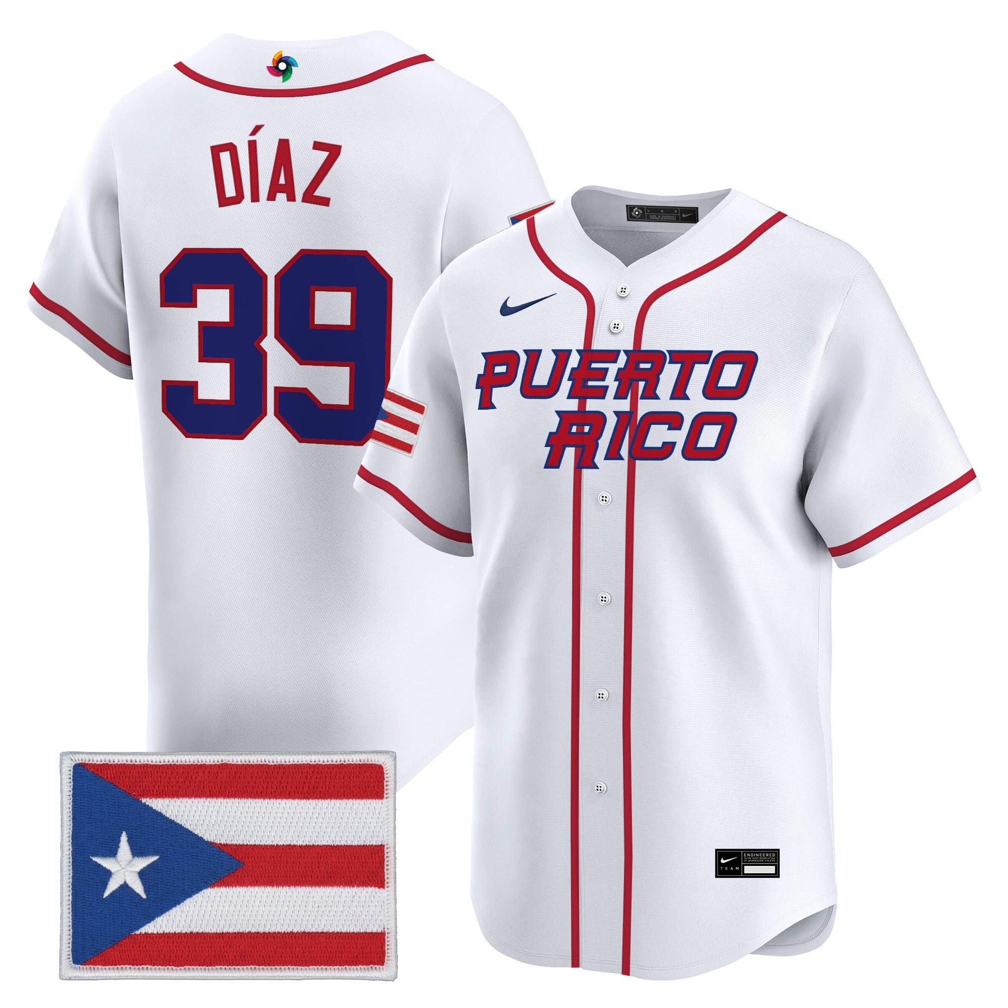 Men's Team Puerto Rico World Baseball Classic Vapor Premier Jersey - All Stitched