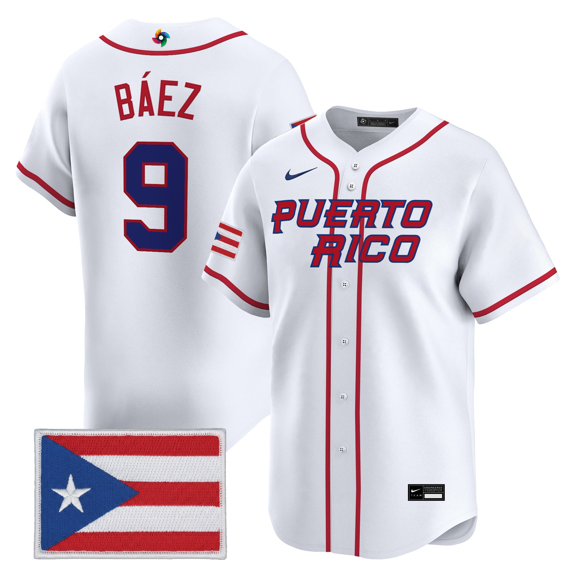 Men's Team Puerto Rico World Baseball Classic Vapor Premier Jersey - All Stitched