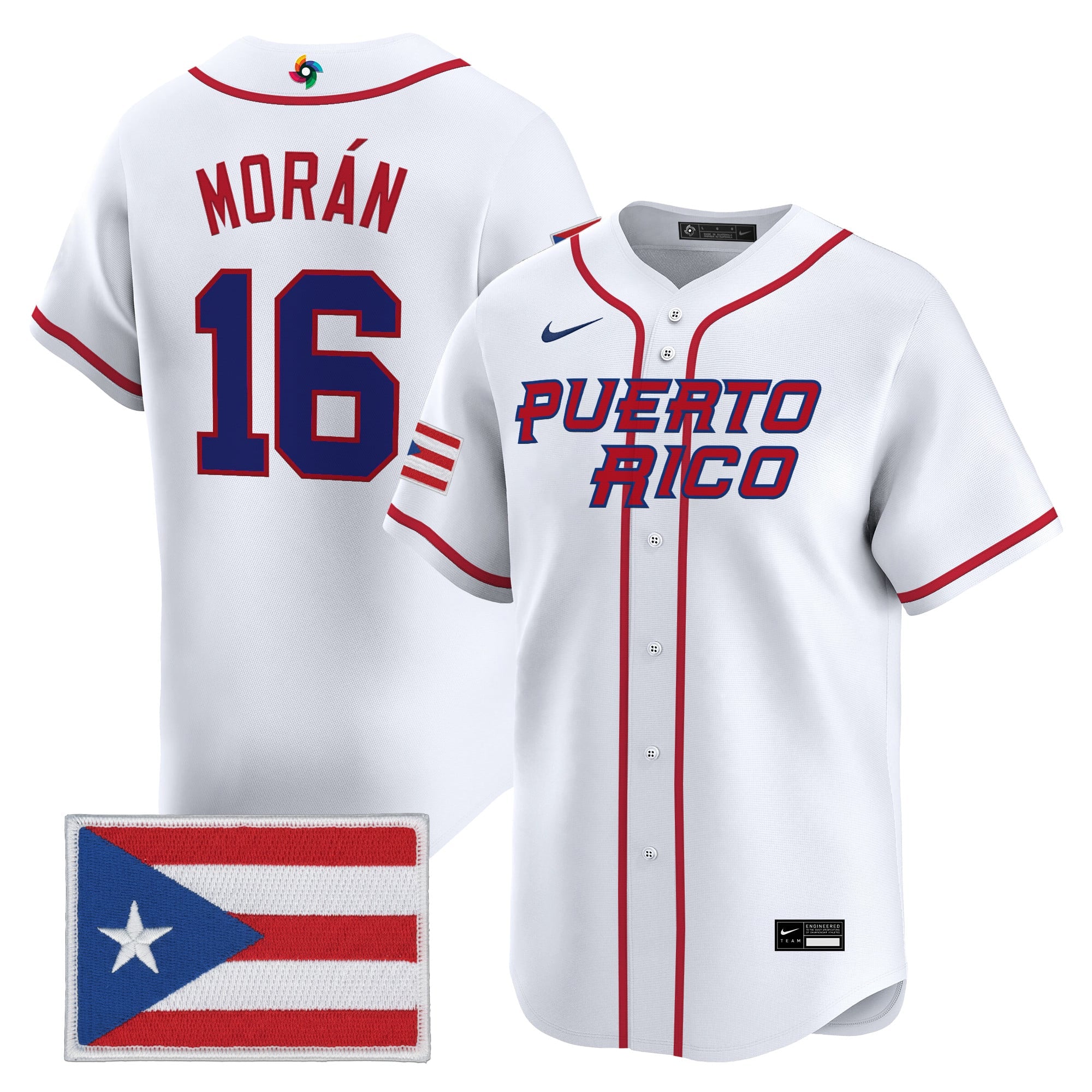 Men's Team Puerto Rico World Baseball Classic Vapor Premier Jersey - All Stitched