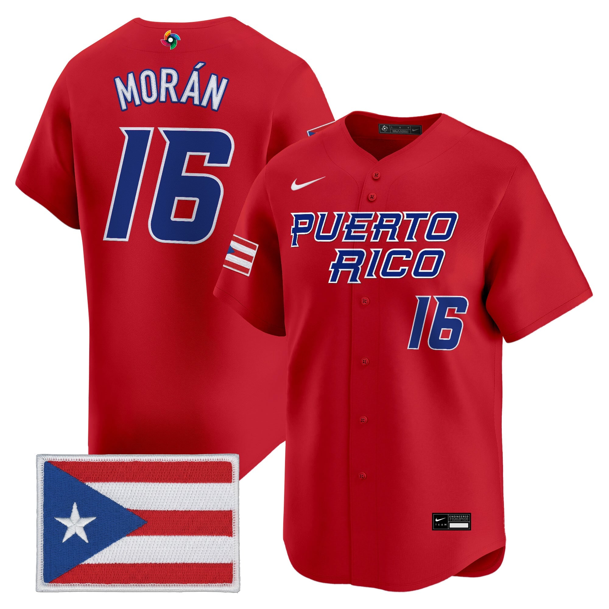 Men's Team Puerto Rico World Baseball Classic Vapor Premier Jersey - All Stitched