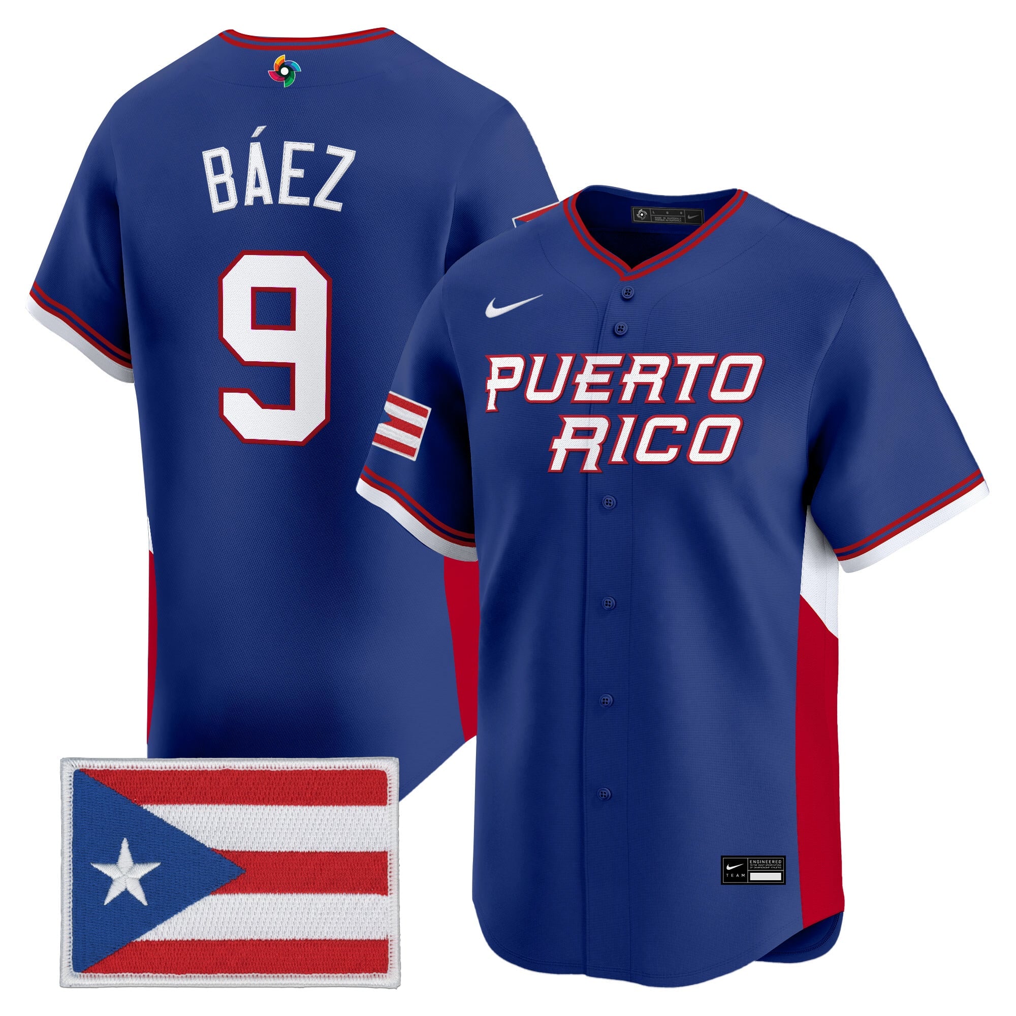Men's Team Puerto Rico World Baseball Classic Vapor Premier Jersey - All Stitched
