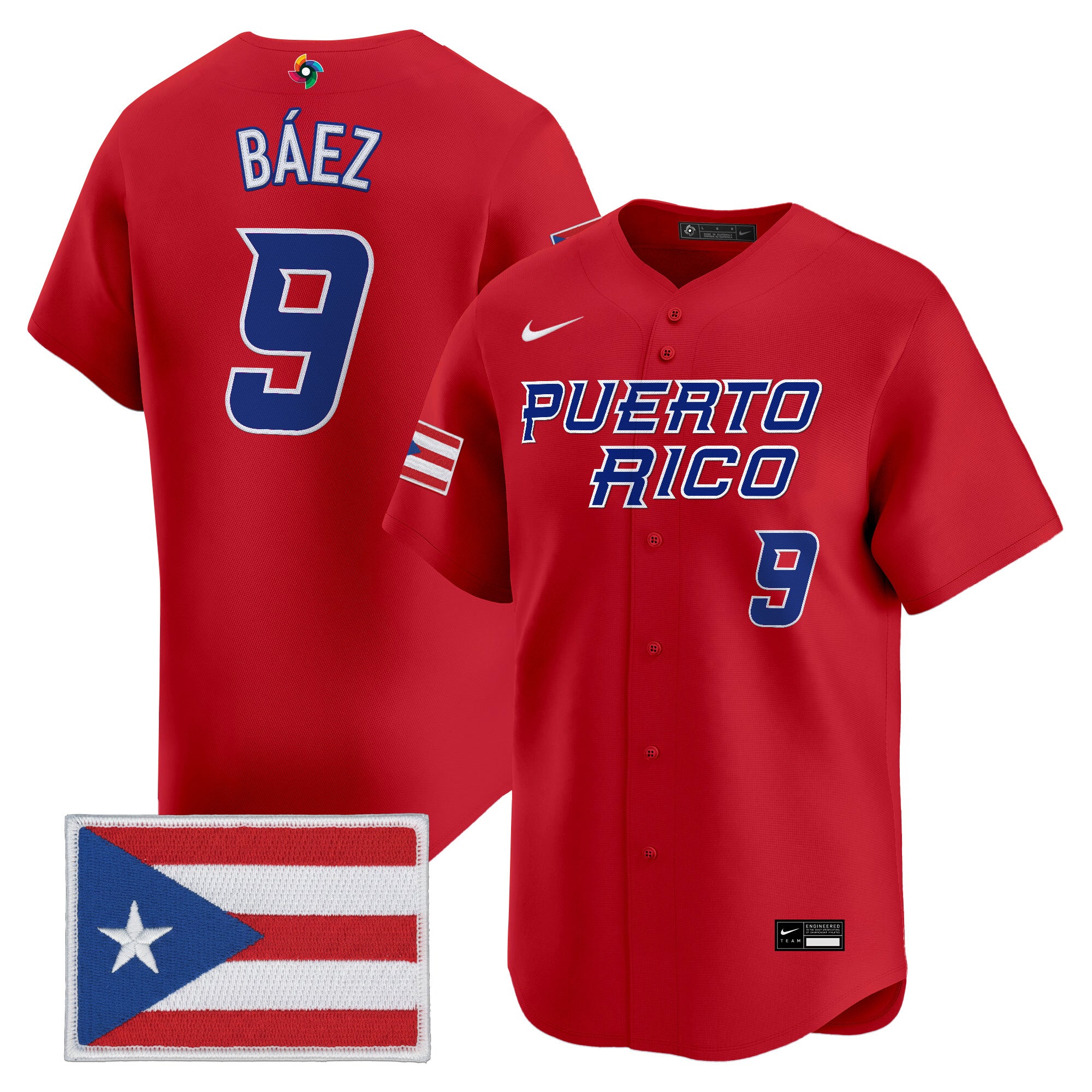 Men's Team Puerto Rico World Baseball Classic Vapor Premier Jersey - All Stitched