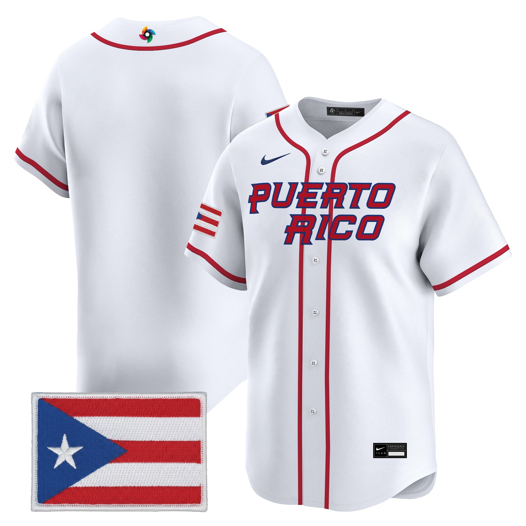 Men's Team Puerto Rico World Baseball Classic Vapor Premier Jersey - All Stitched