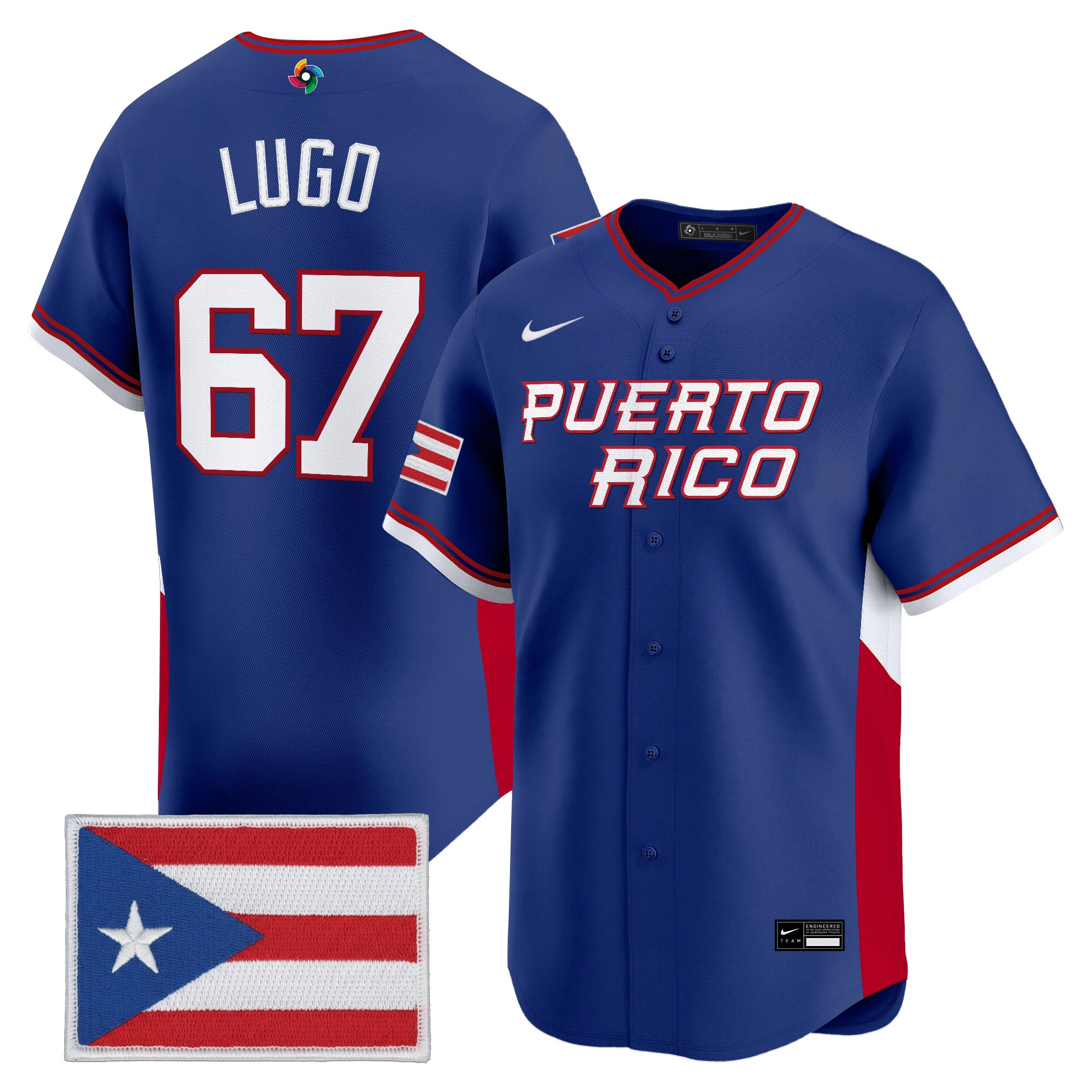 Men's Team Puerto Rico World Baseball Classic Vapor Premier Jersey - All Stitched