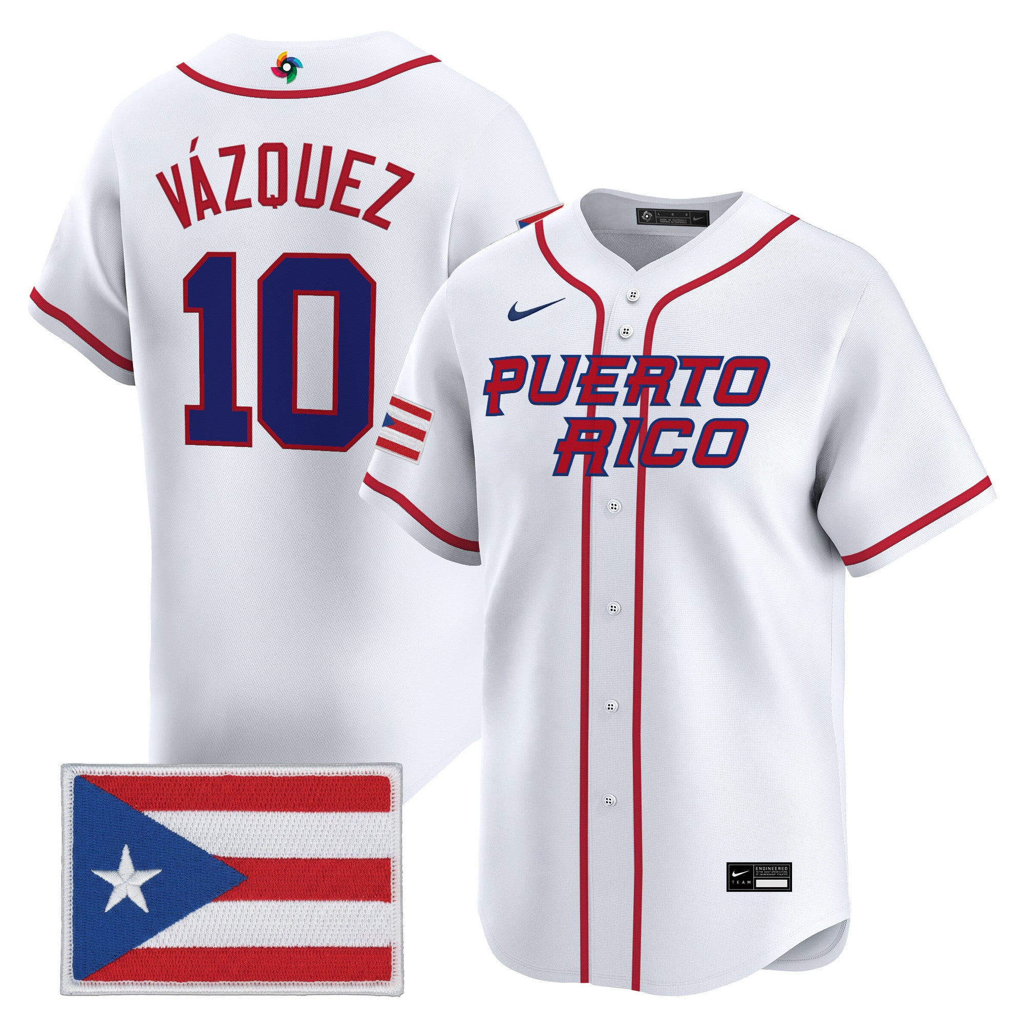 Men's Team Puerto Rico World Baseball Classic Vapor Premier Jersey - All Stitched