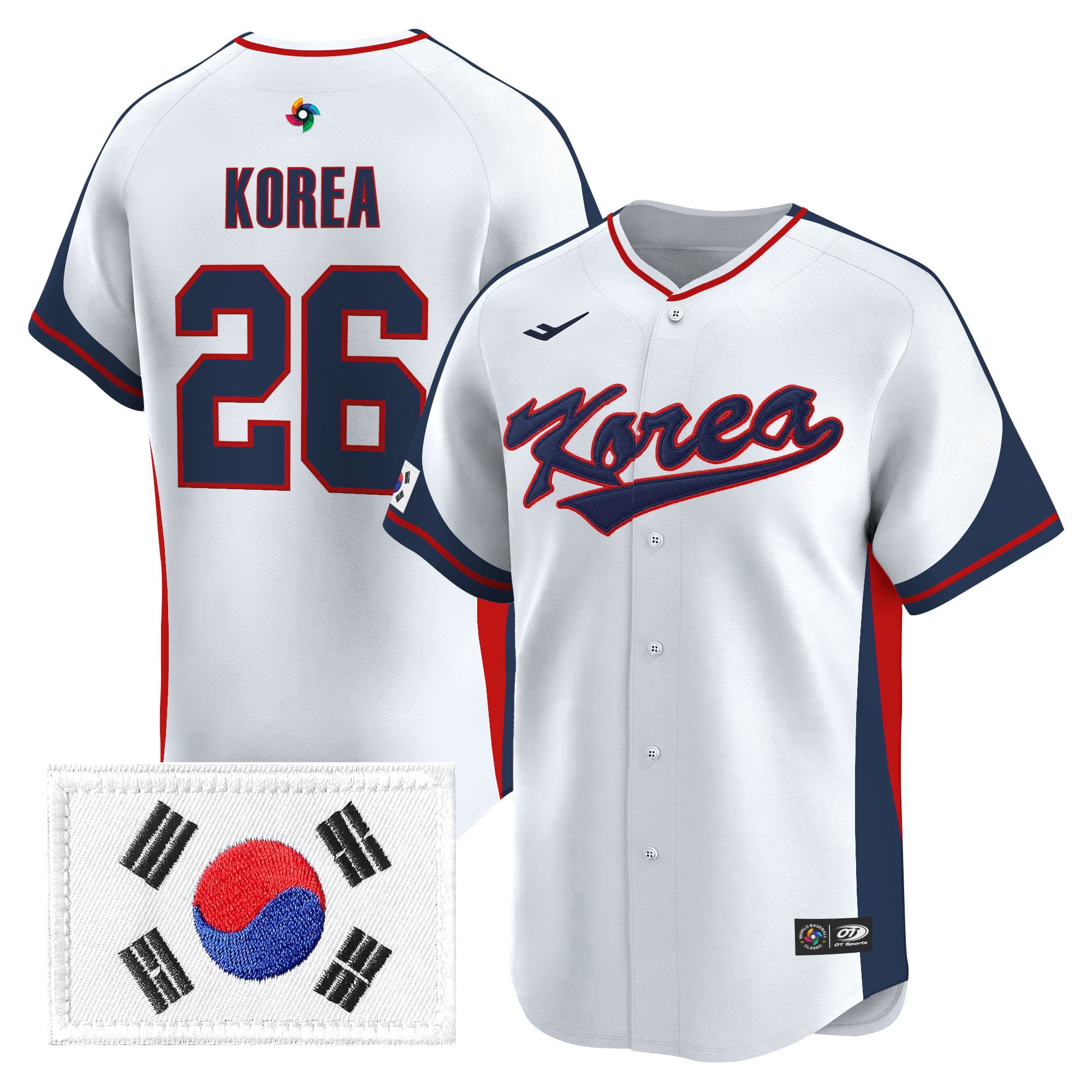 Men's Team Korea 2026 World Baseball Classic Vapor Premier Jersey - All Stitched
