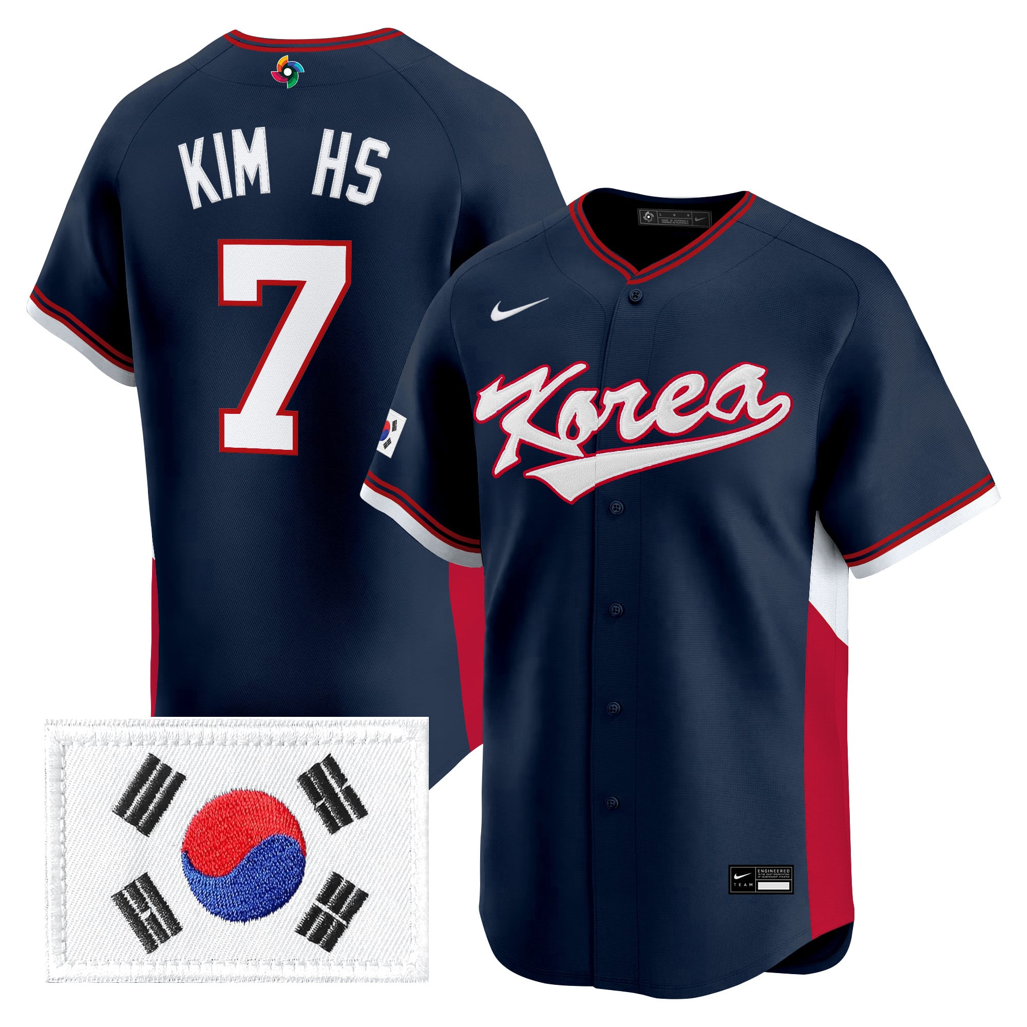 Men's Team Korea 2026 World Baseball Classic Vapor Premier Jersey - All Stitched