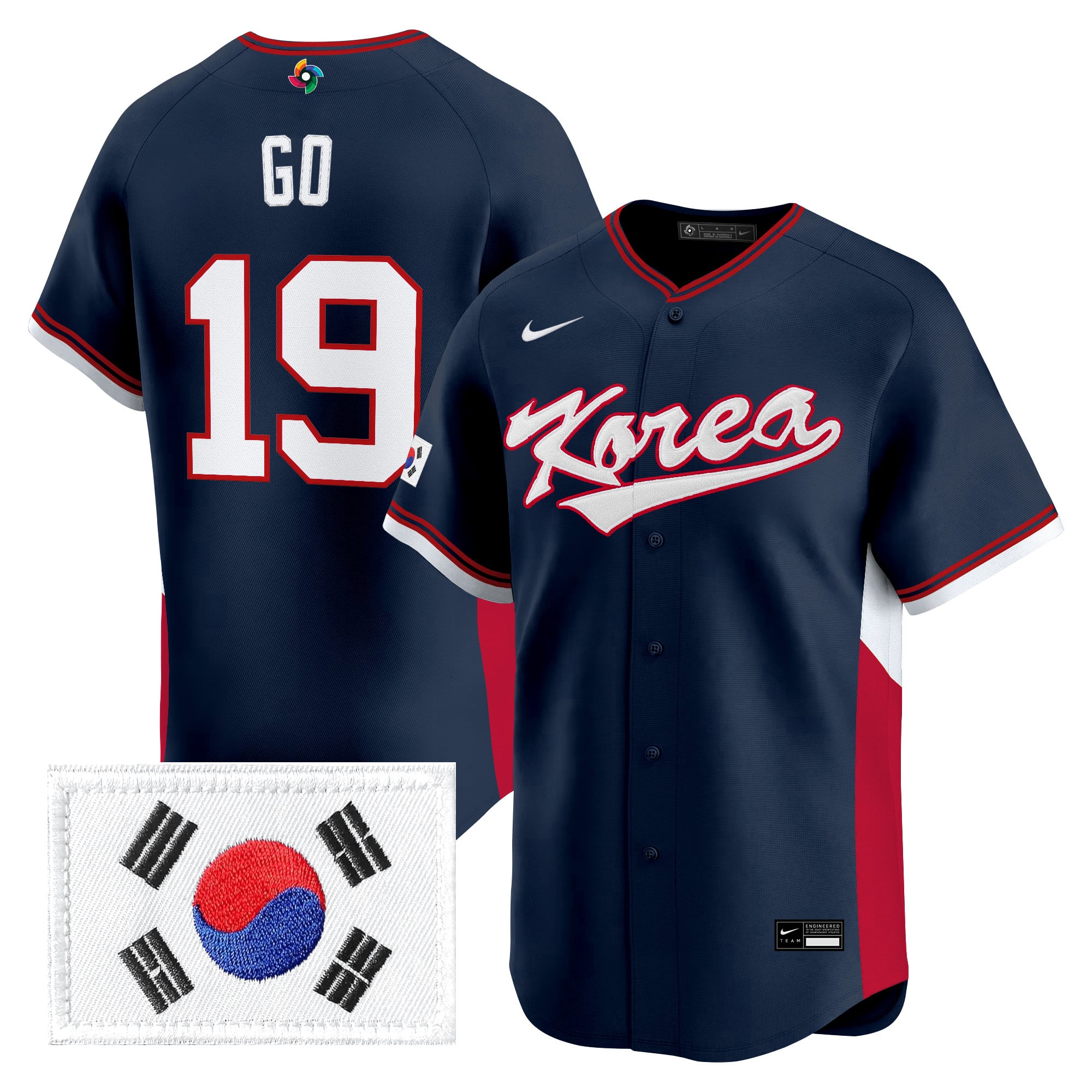 Men's Team Korea 2026 World Baseball Classic Vapor Premier Jersey - All Stitched